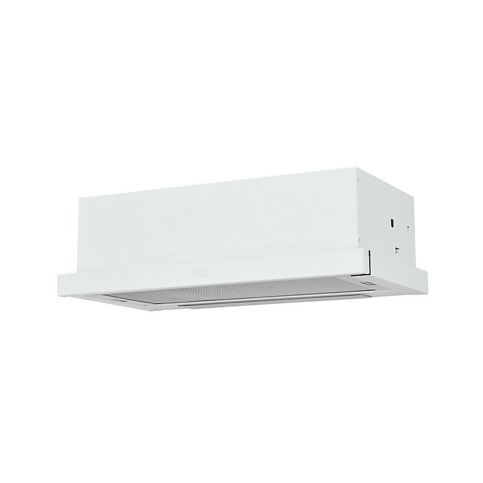 Cooke & Lewis  Cooker hood Steel  60cm White CLTHW60 2415