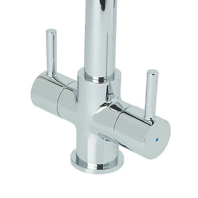 Cooke & Lewis Ithaca Chrome effect Kitchen Twin lever Tap 0662
