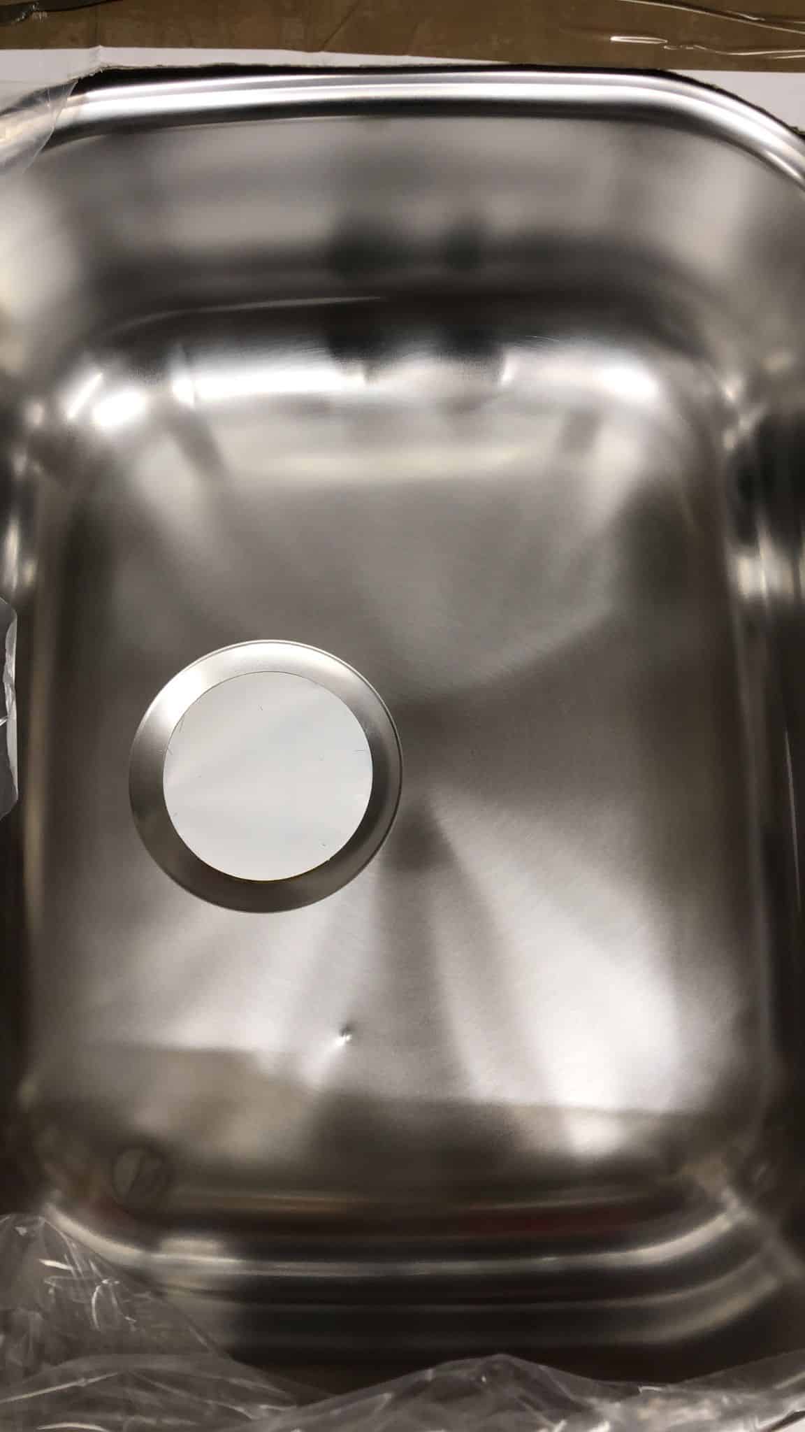Cooke & Lewis Sagan Polished Inox Stainless steel 1 Bowl Sink & drainer (W)500mm x (L)580mm 3500