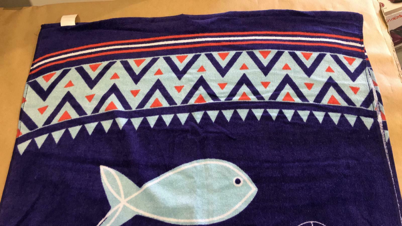 Décor Ligne Printed Velour Beach Towel 70cm* 164cm, Cotton, multicolored, 2648