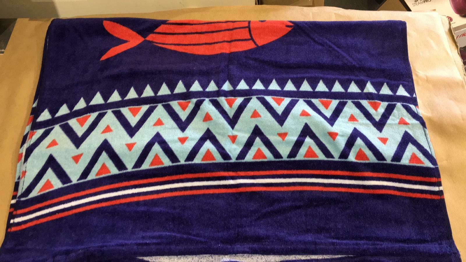 Décor Ligne Printed Velour Beach Towel 70cm* 164cm, Cotton, multicolored, 2648