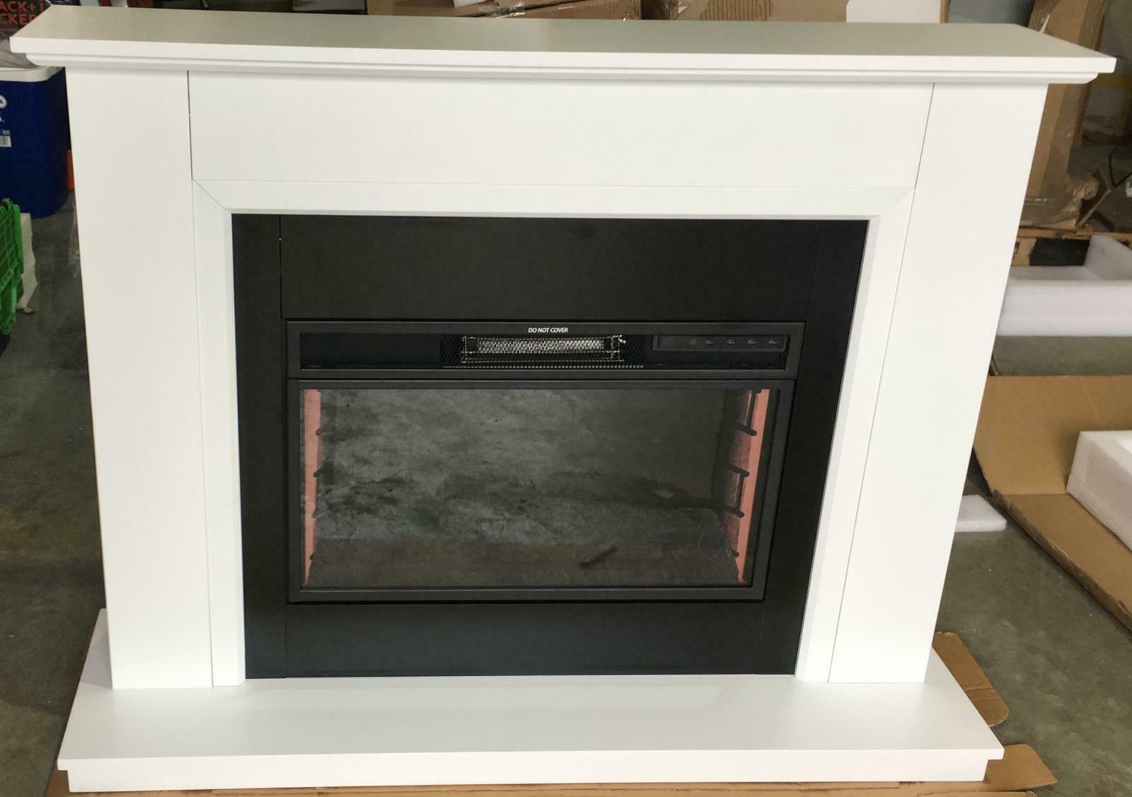 Focal Point Calbourne White Electric Fire suite 872mm H 1140mm W 331mm D - 1583