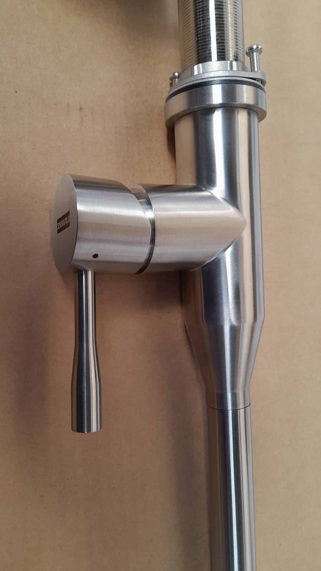 Franke Montreux Stainless steel Kitchen Side lever pull out Tap 5339