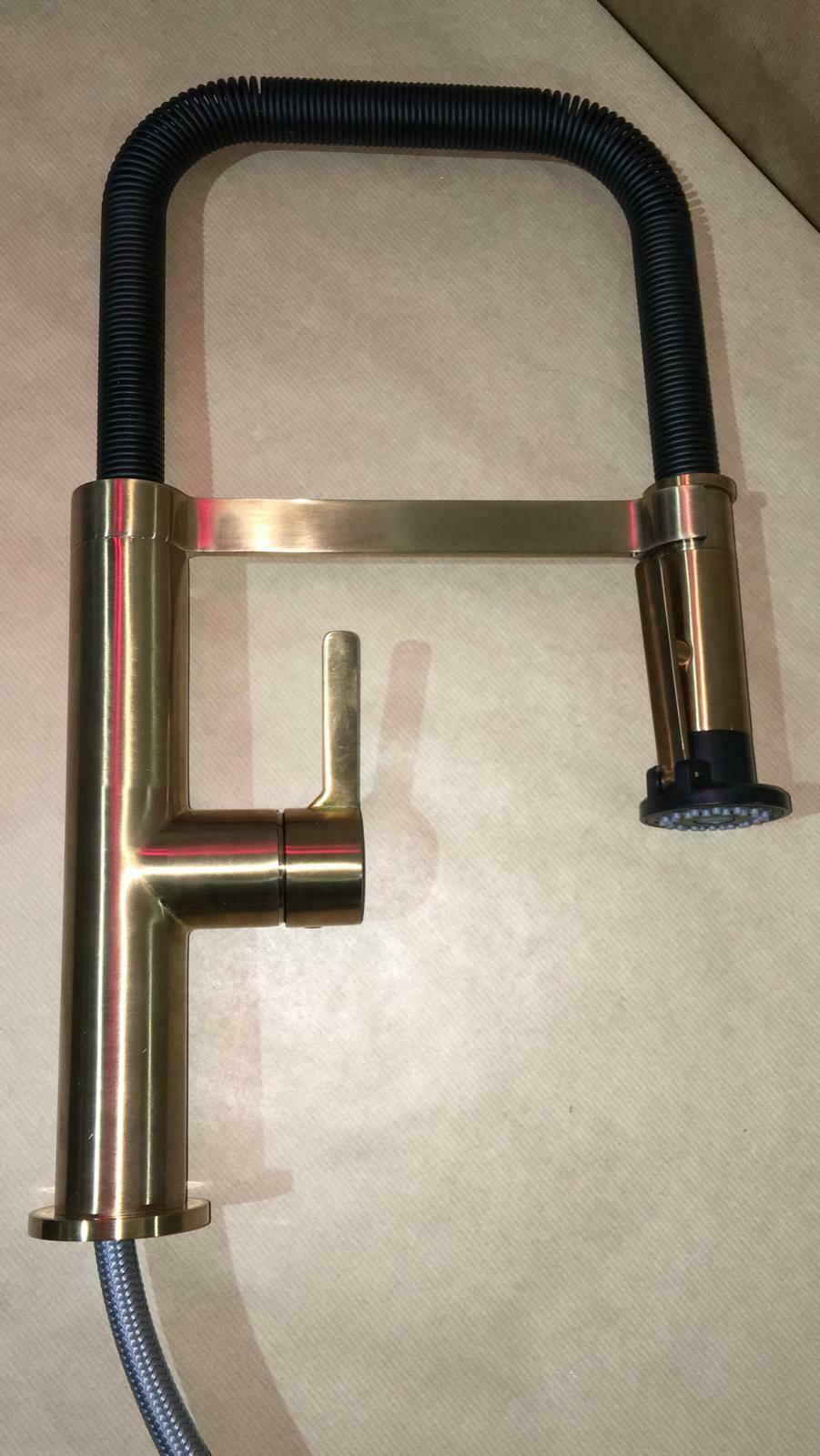 GoodHome Kamut Bronze effect Kitchen Side lever Tap - Pull Out Tap 1966