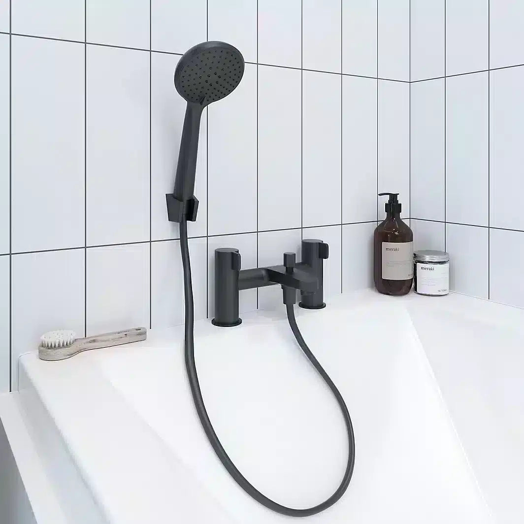 GoodHome Cavally Black Bath Shower mixer Tap 0828