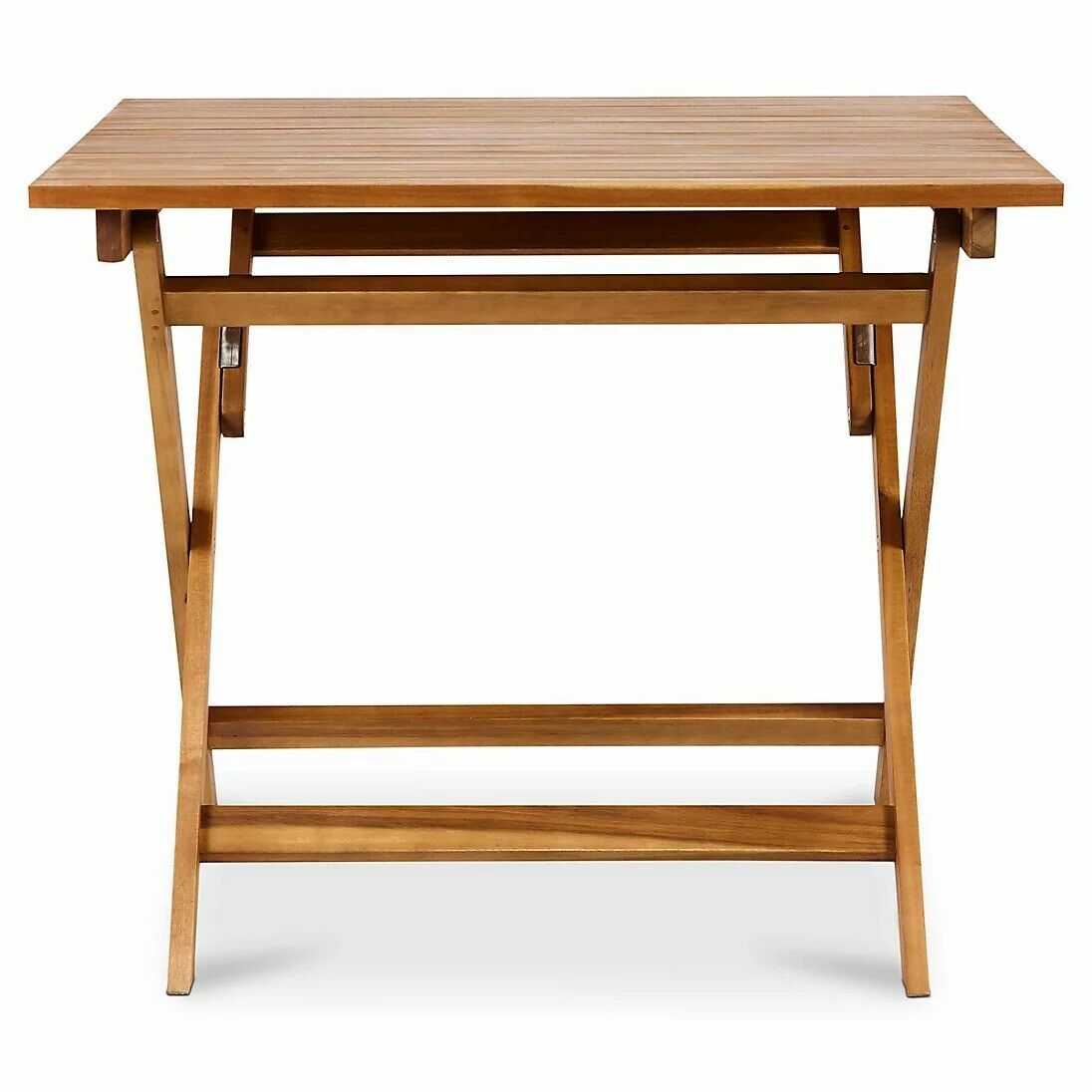 GoodHome Virginia Acacia Wooden Foldable 2 seater Table - Wooden Garden Table 4629D