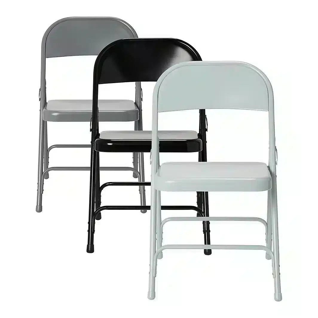 GoodHome Lasana Dark grey Folding chair (H)790mm (W)470mm (D)450mm 0672NO