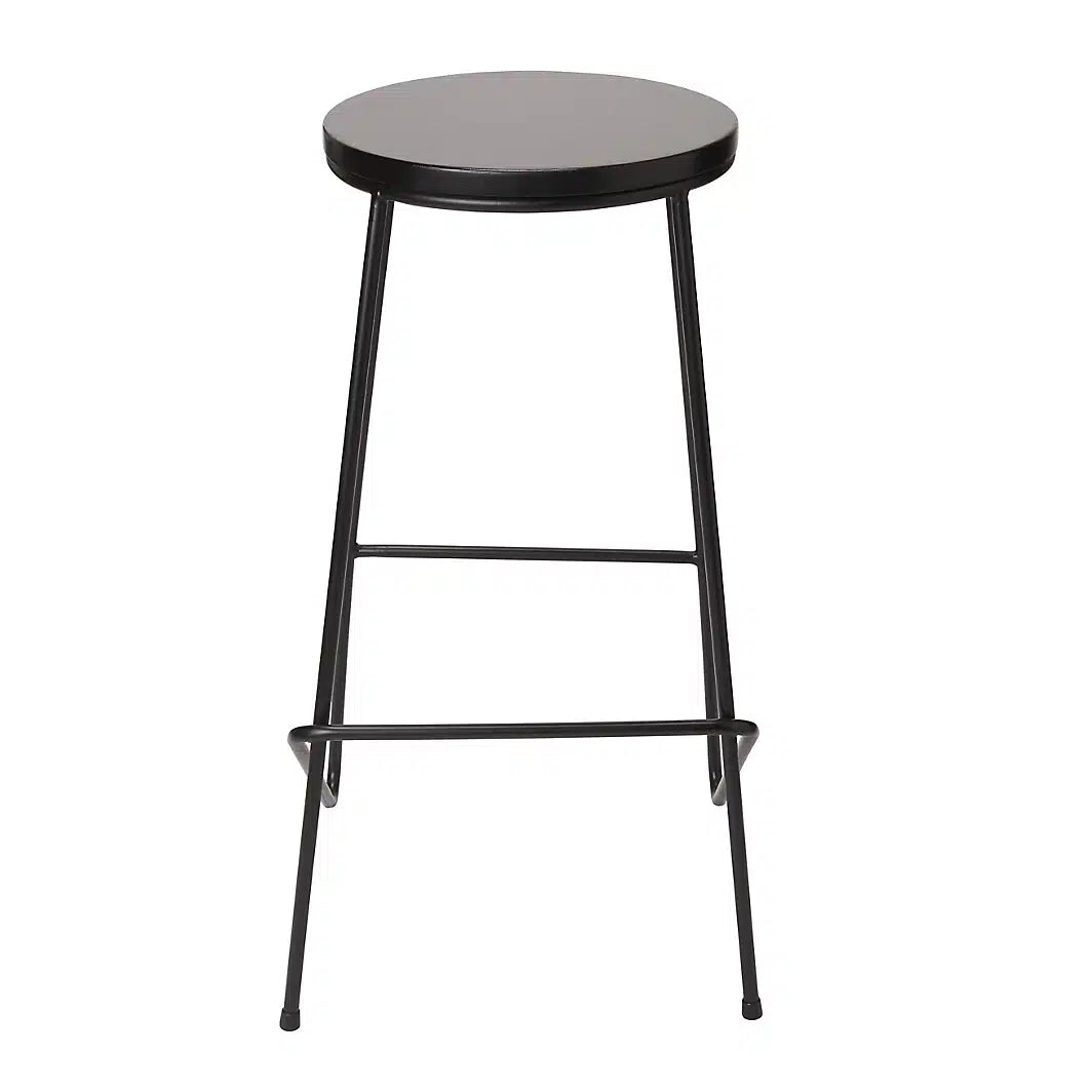 GoodHome Maloux Black Steel Bar stool 1516