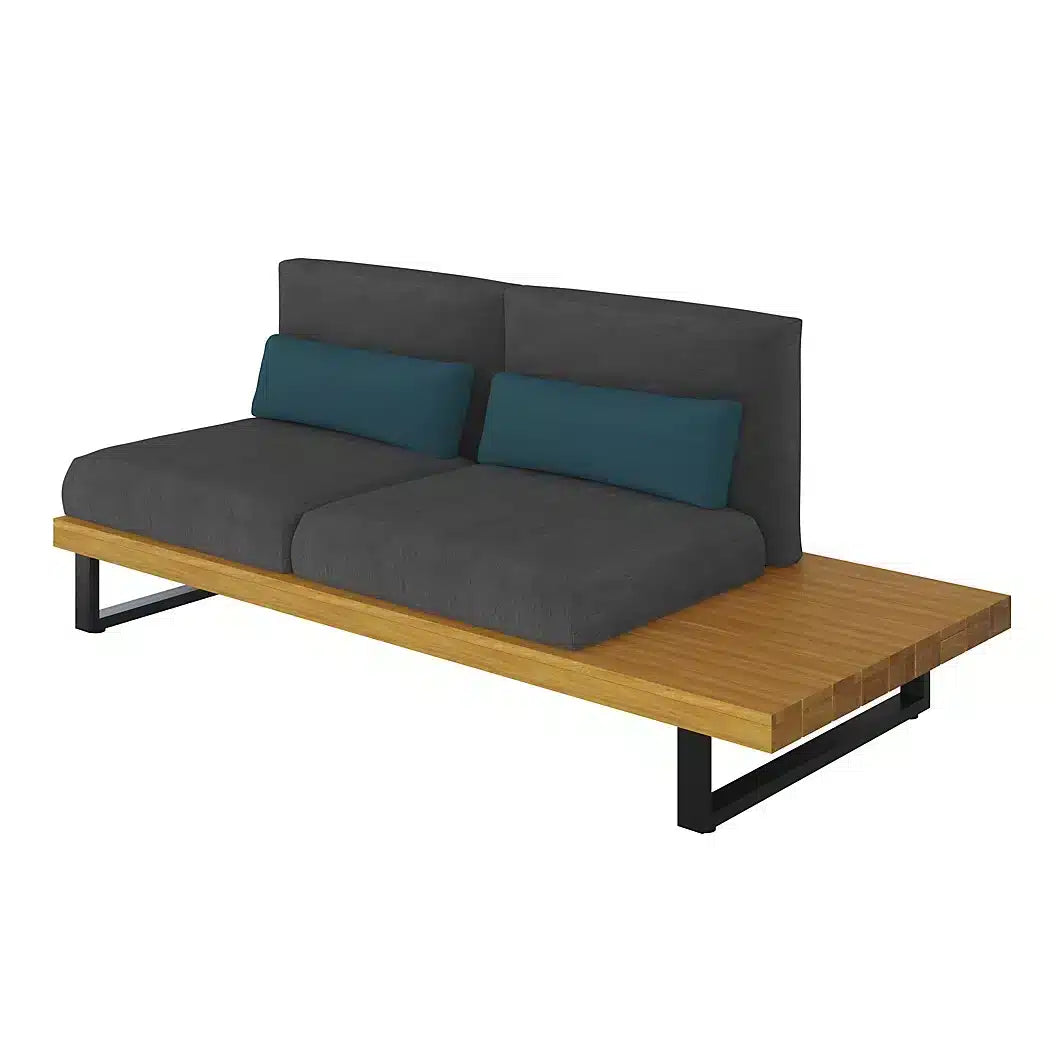 GoodHome Moala Natural & dark grey Wooden 5 seater Coffee table set 5718