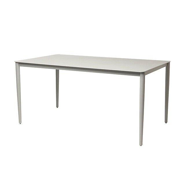 GoodHome Mayotte Metal Glass Top Table-75cm x 160cm x90cm - Garden Table 9140