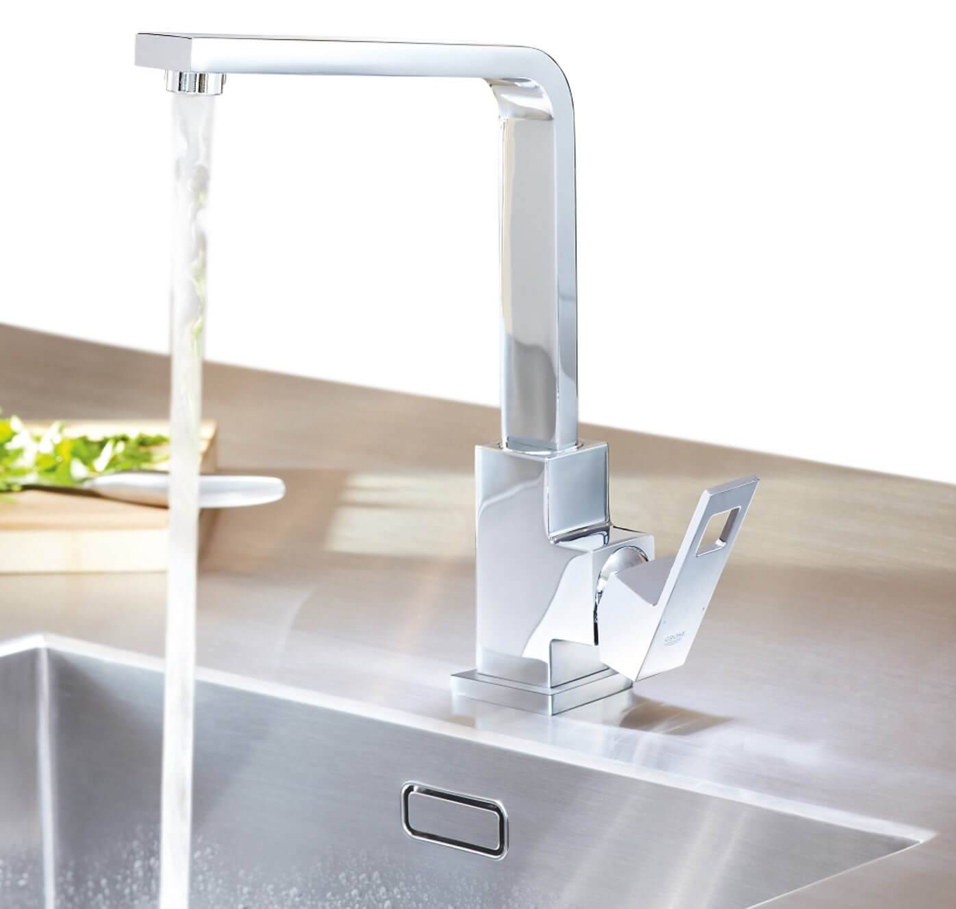Grohe Sail Cube Chrome effect Kitchen Tap 360° swivel 31393000 - 7903