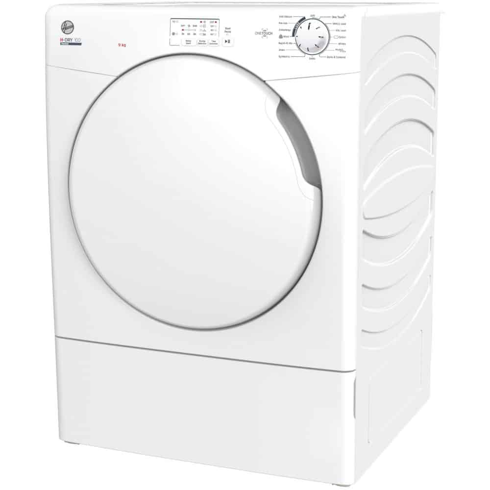 HOOVER H-Dry 300 HLE V9LF NFC 9 kg White Vented Tumble Dryer - Slight Cosmetic marks 1234