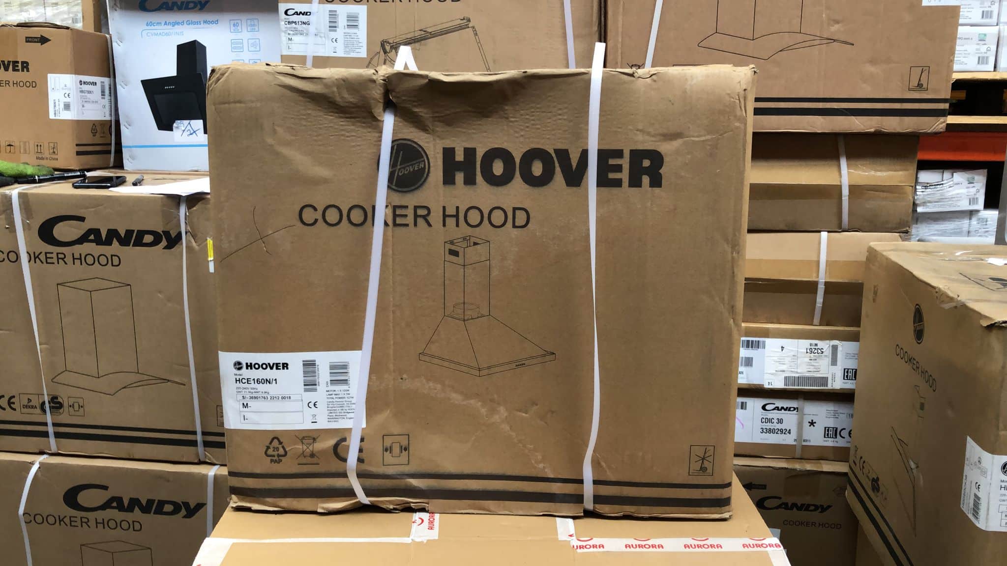 Hoover H-Hood 300 HCE160N/1 60cm Black Chimney Cooker Hood 4203NO