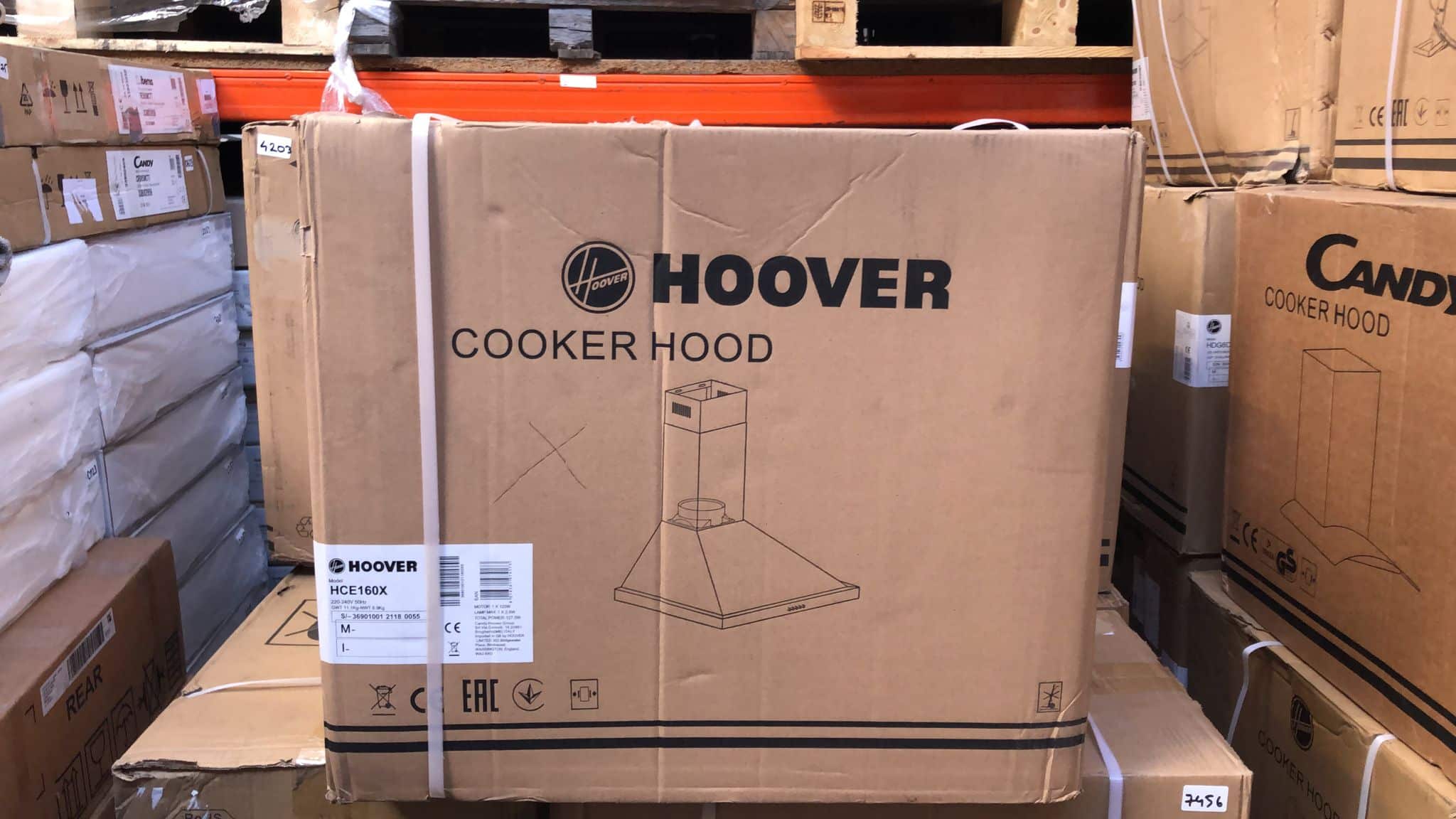 Hoover Chimney Cooker Hood Stainless steel  60cm Silver HCE160X 4173