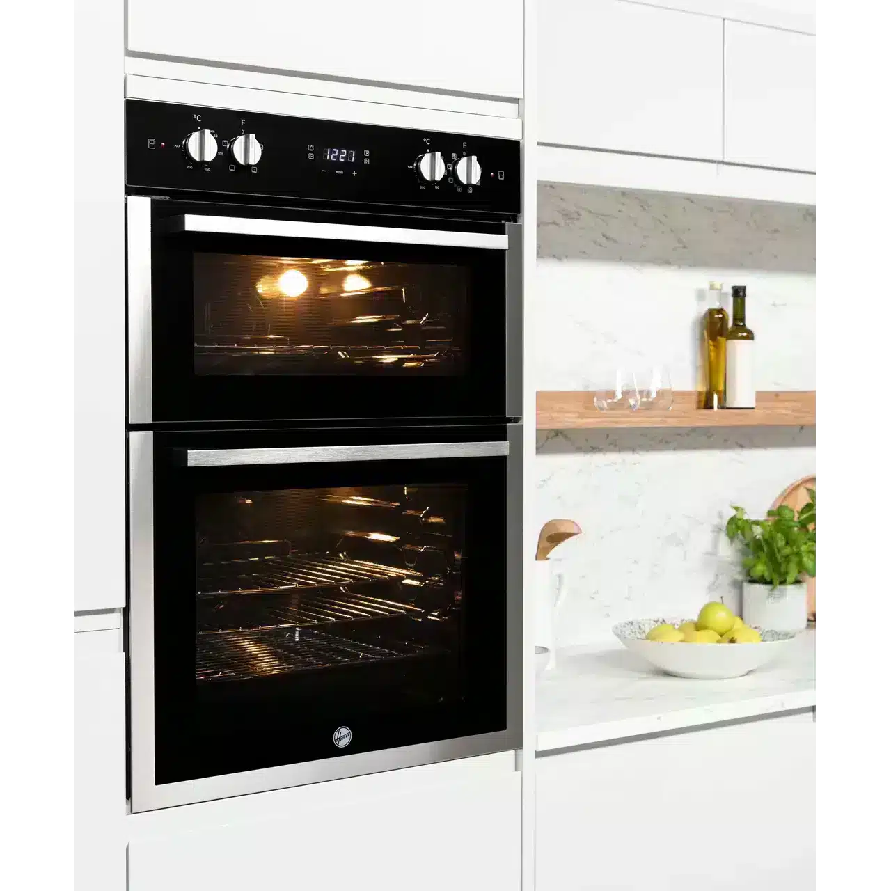 Hoover Electric Double Oven Built In Stainless Steel-65L/42L-Black-HO9DC3UB308BI X-Display 60