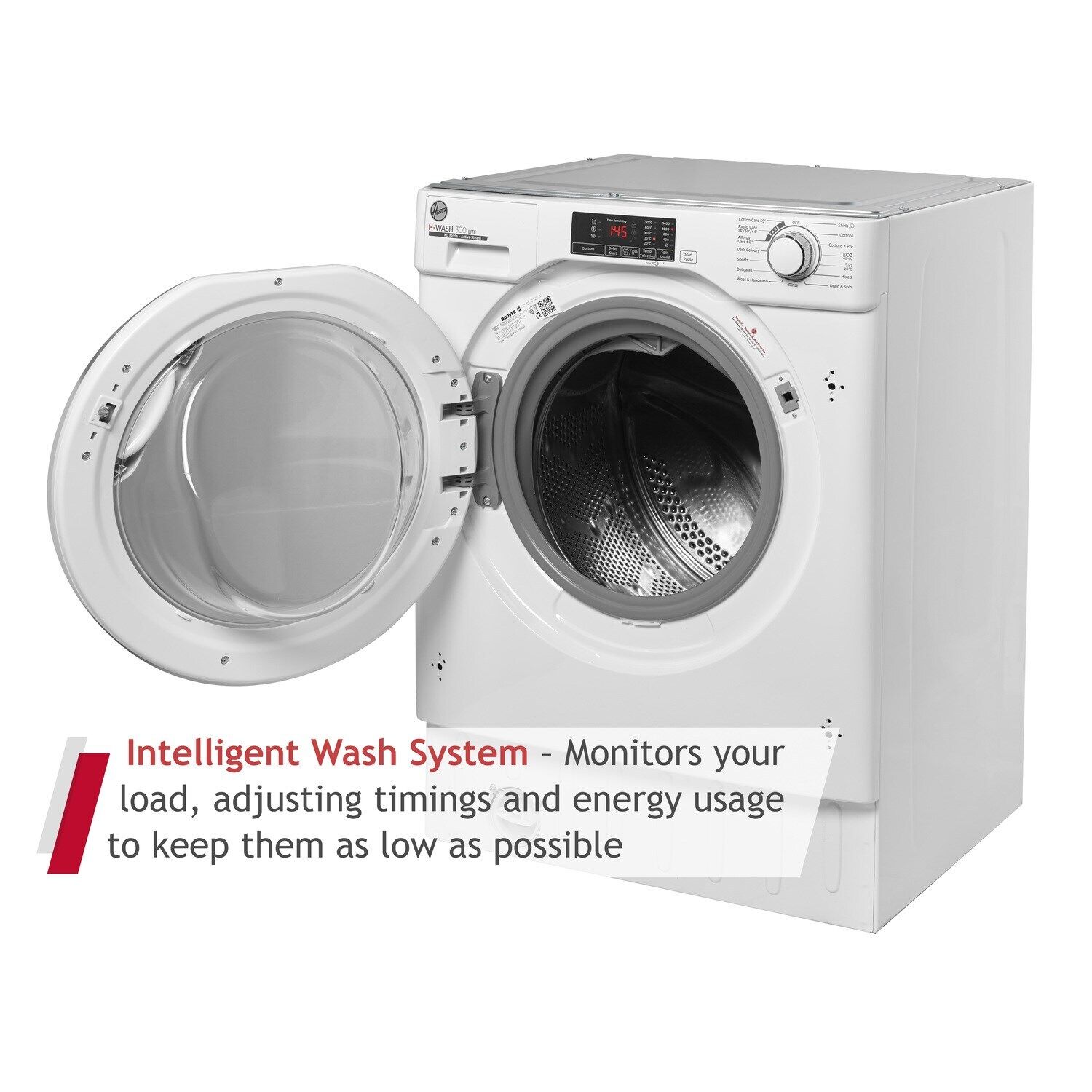 Hoover H-WASH 300 HBWS49D1E-80 9kg 1400rpm White Integrated Washing Machine 0485