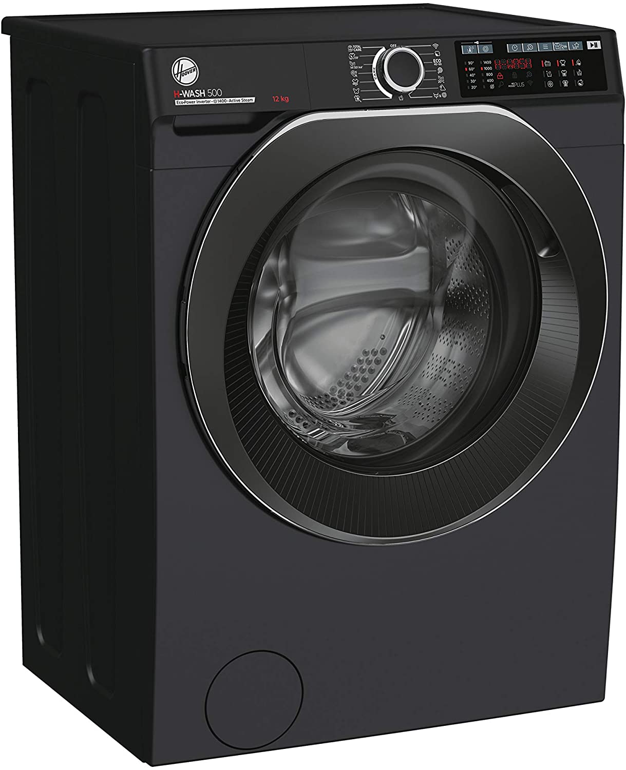 Hoover H-WASH 500 HW412AMBCB 12KG 1400 Spin Washing Machine Black X-Display 6171