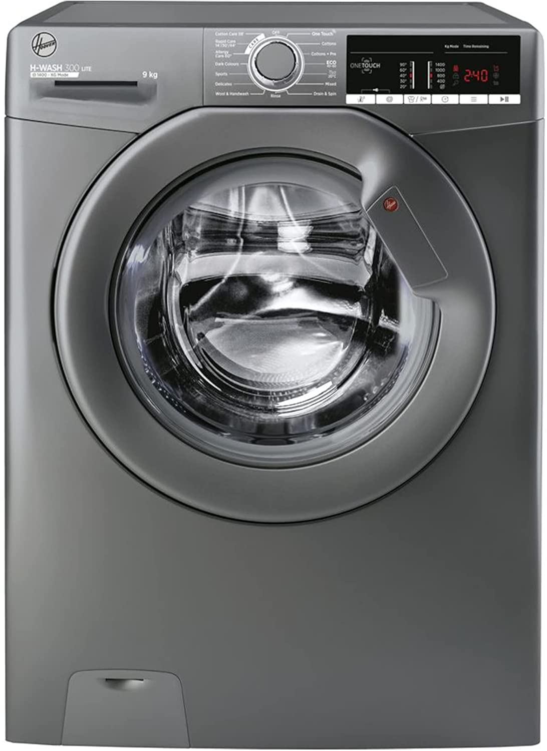 Hoover H3W49TGGE H-Wash 300 NFC 9kg 1400rpm Graphite Freestanding Washing Machine 9162