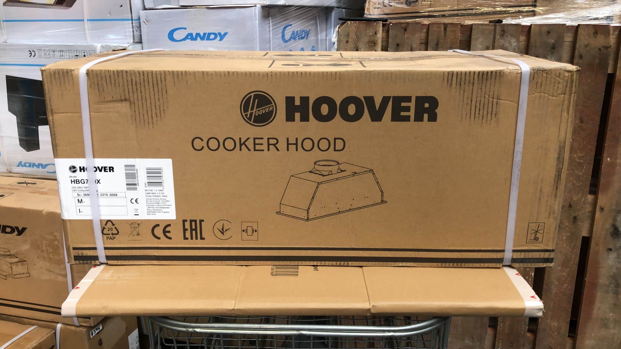 Hoover Canopy Cooker Hood Stainless steel74cm Silver HBG750X 4289