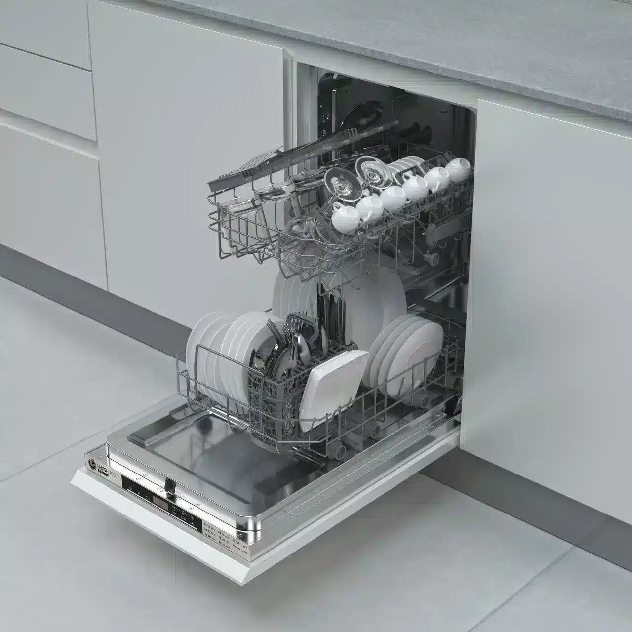Hoover HDIH2T1047 Stainless Steel Fully Integrated Slimline Dishwasher 0660