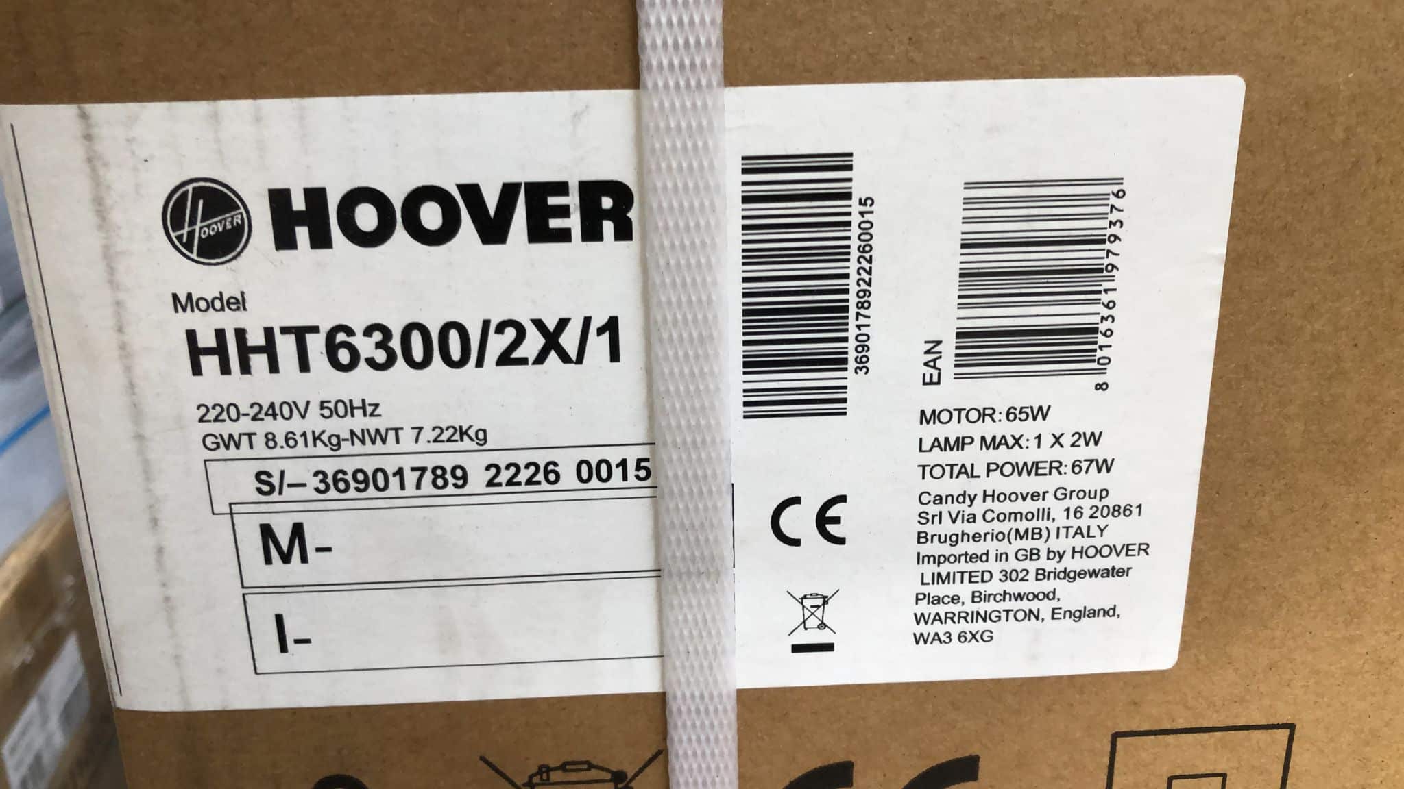 Hoover Canopy Cooker Hood Stainless steel 60cm Silver HHT6300/2X-9376