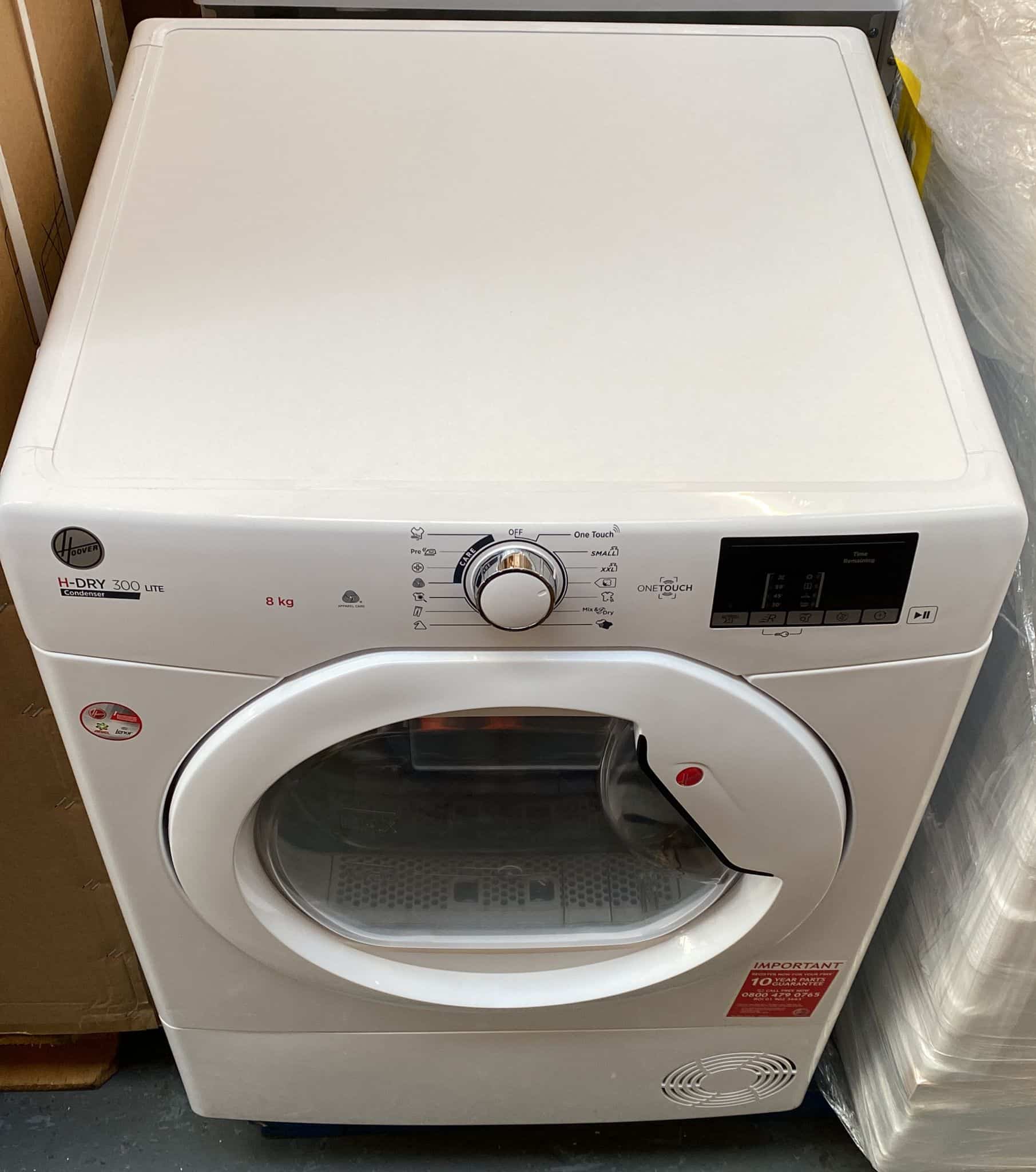 Hoover HLE C8DE-80 8kg White Freestanding Condenser Tumble Dryer X-Display 0090