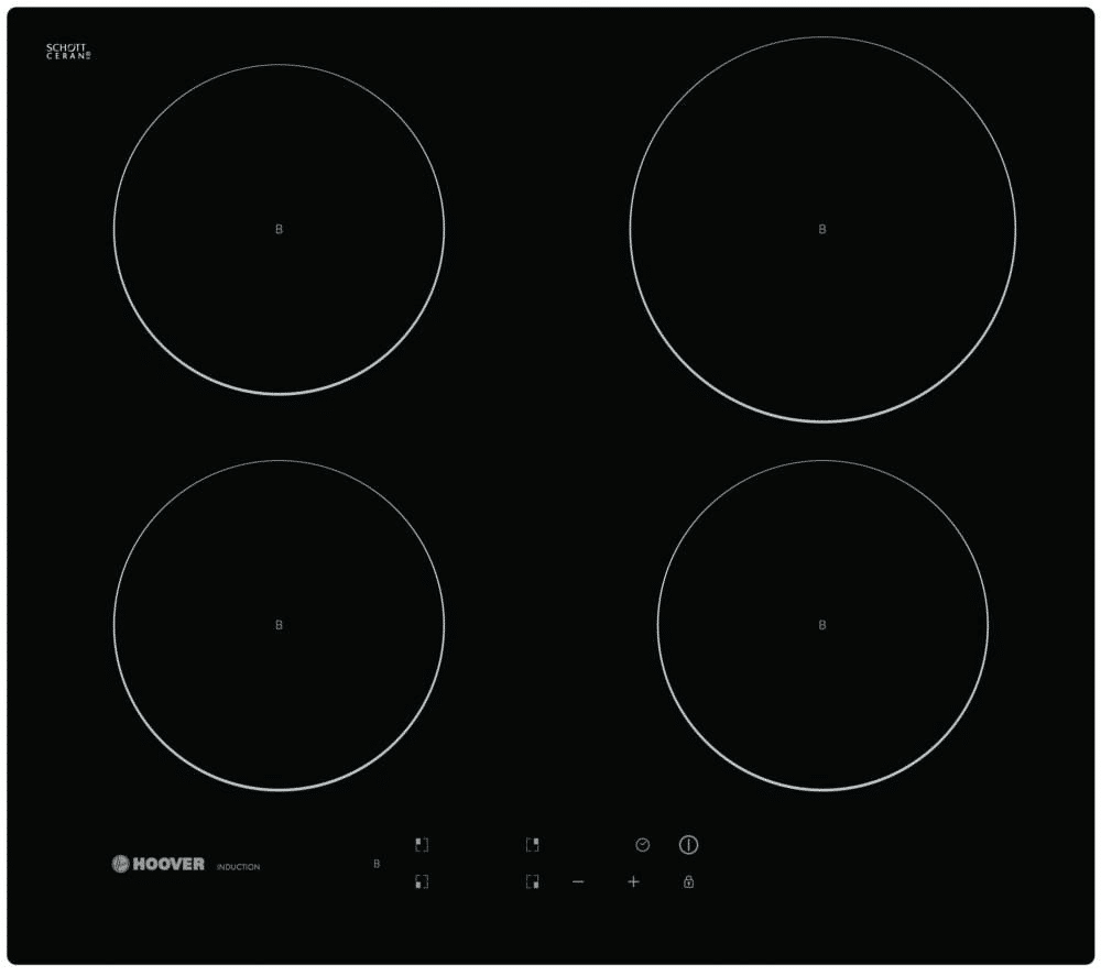 Hoover Induction Hob 4 Zone Electric Black HPI604BC 0240