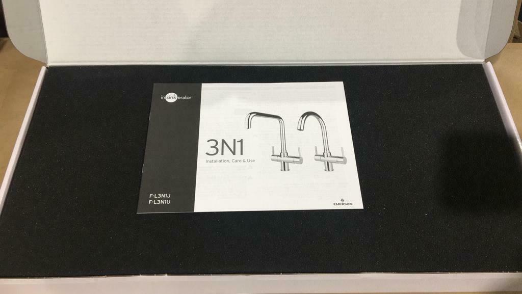 InSinkErator 3-in-1 Boiling Water Tap with No Tank - Curved Chrome -1 1308