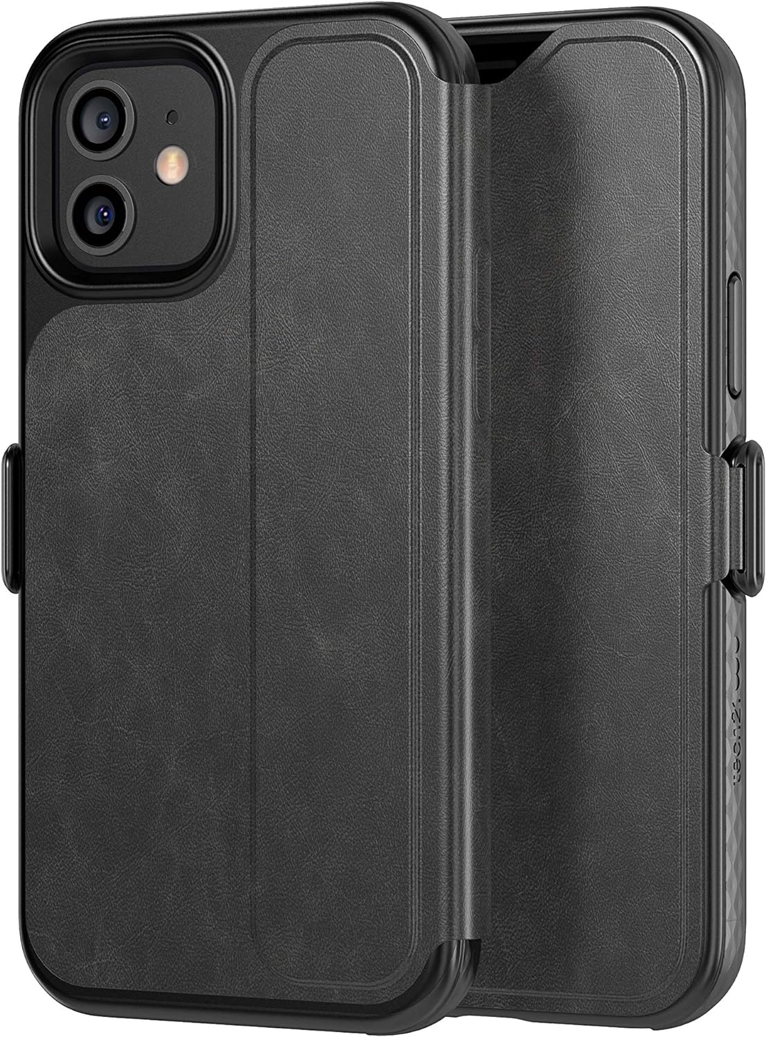 Tech21 Evo Wallet Phone Case for iPhone 12/12 Pro, Black-8731