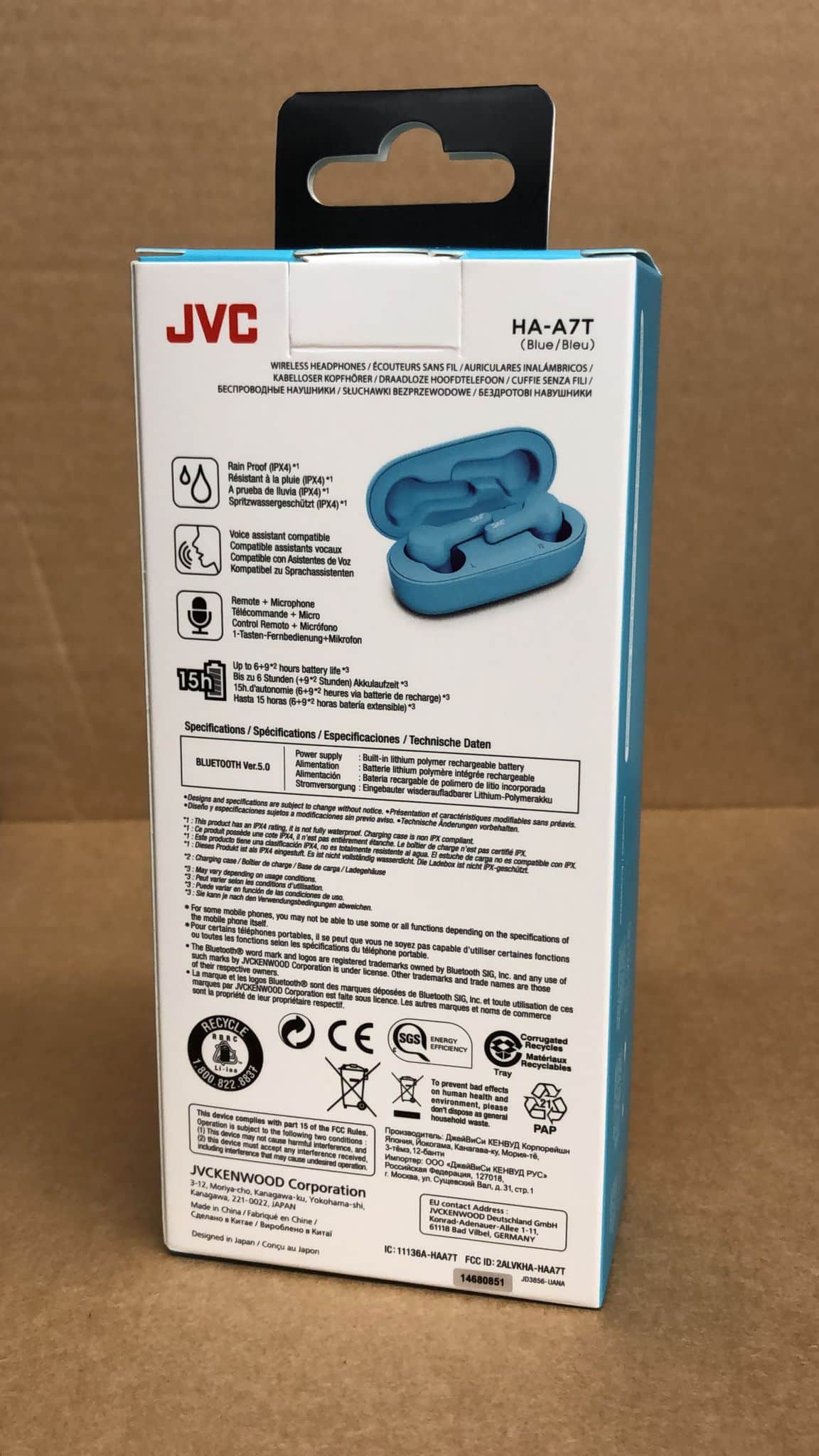 JVC HA-A7T True Wireless Sports Earphones Blue 5427