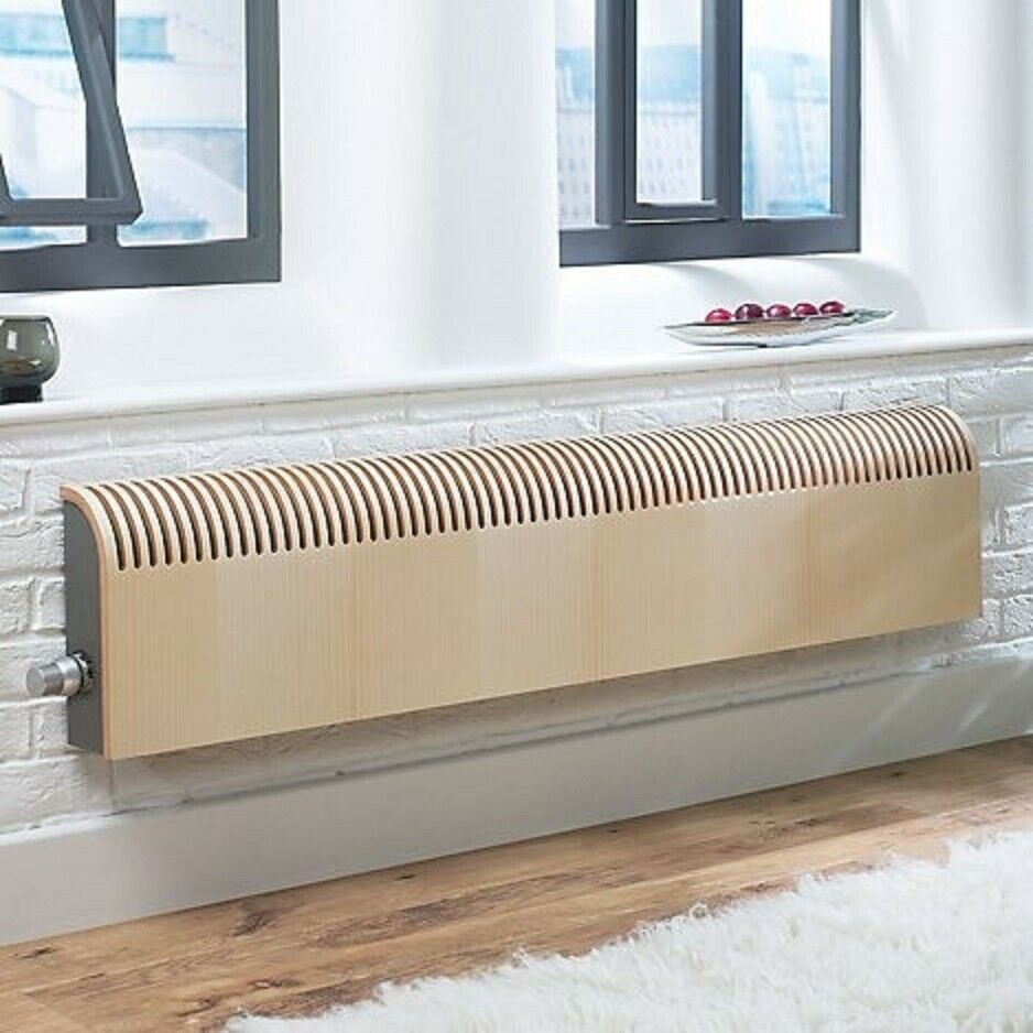 Jaga Knockonwood Horizontal Wooden cased radiator Maple veneer H550, 1400MM 0636