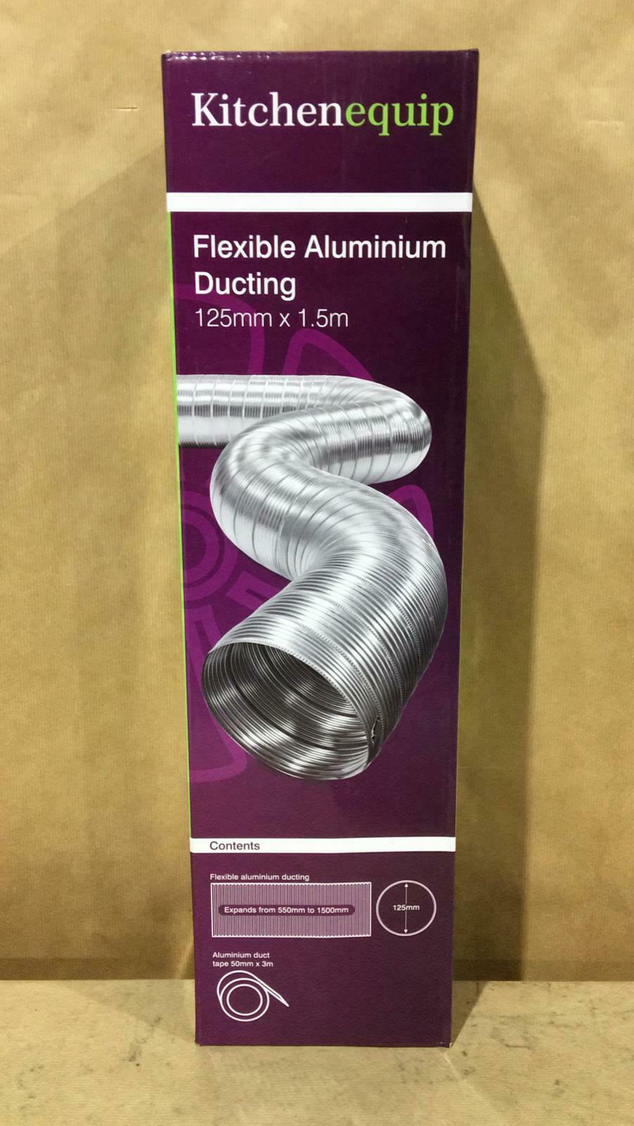 Kitchenequip Aluminium Ducting hose/vent (L)1.5m (Dia)125mm-New-0557