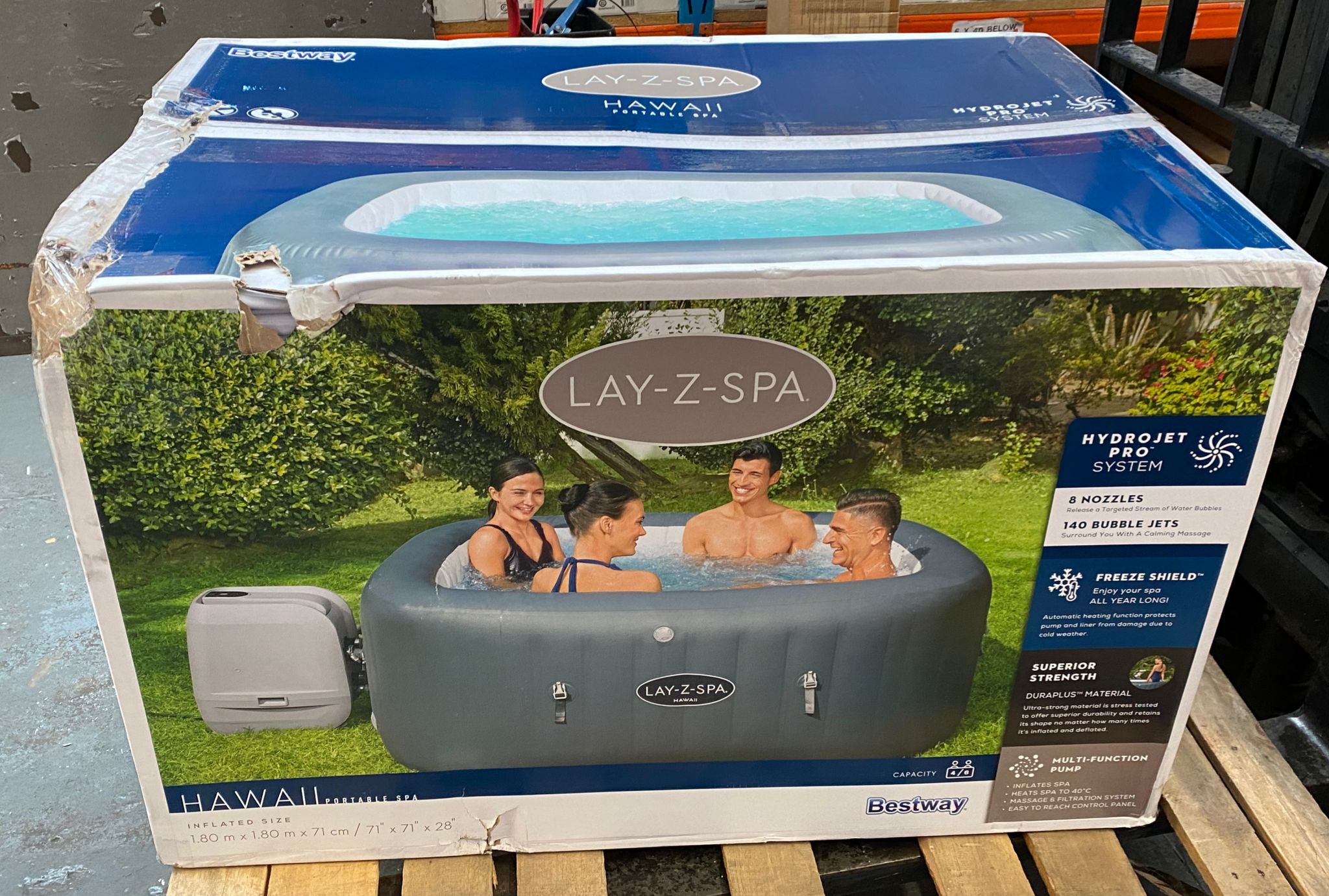 Lay-Z-Spa Hawaii Hydrojet 6 person Inflatable hot tub 9381