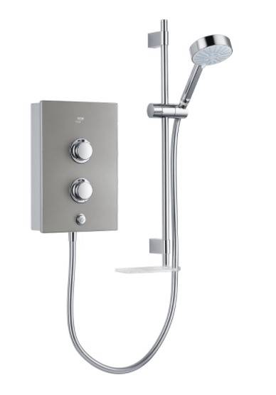 Mira Decor Silver effect Electric Shower, 9.5kW 1.1894.002 4707