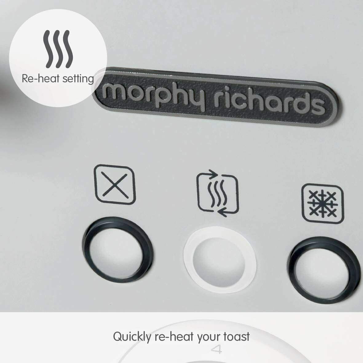 Morphy Richards 248021 Illumination 4 Slice Toaster, White 240V