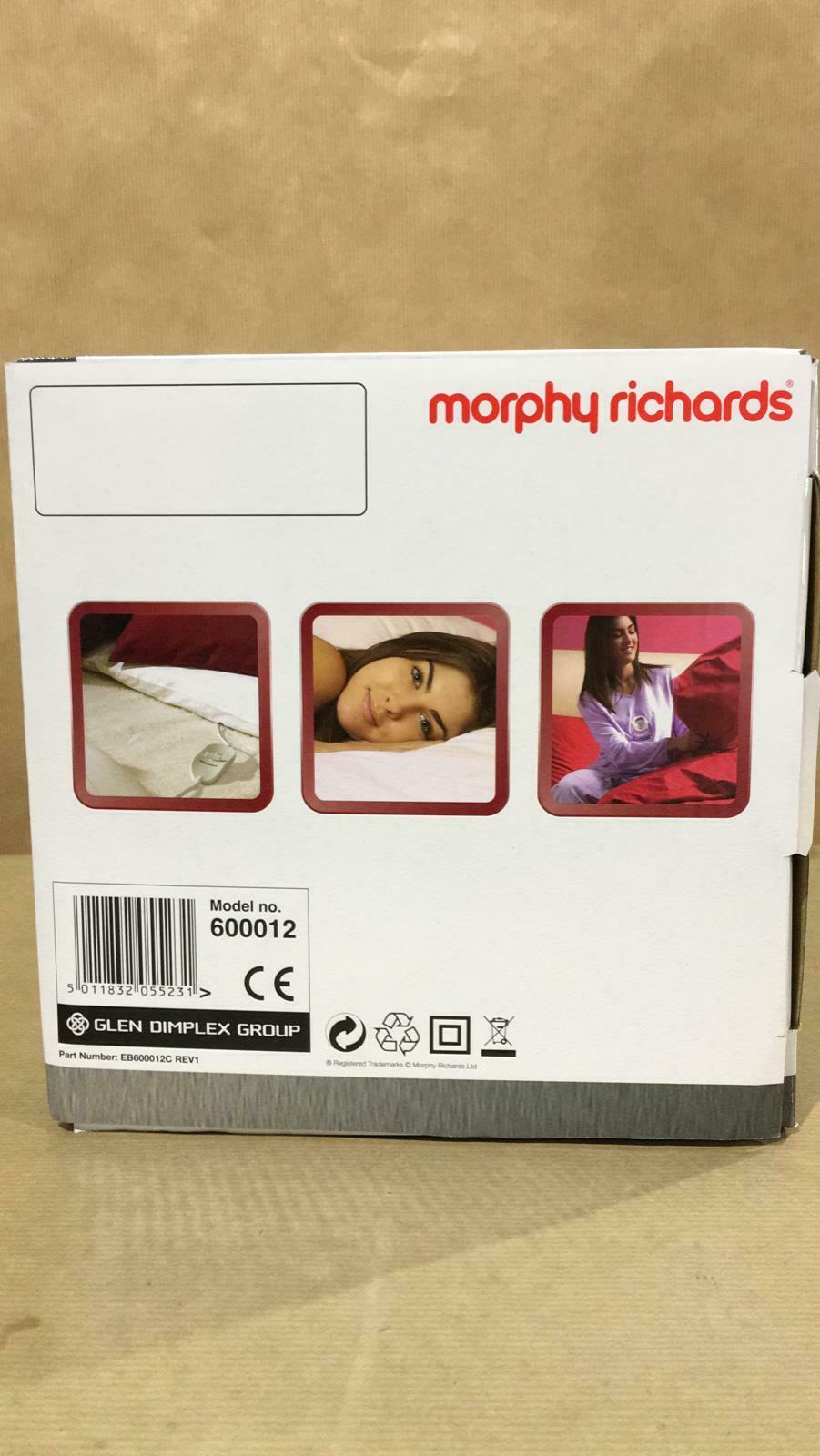 Morphy Richards Heated Underblanket-152x122cm- 4 Heat 600012 Double White 5231