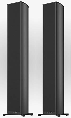 Piega Premium 501 Wireless Floor-standing Speakers (Pair) Black Anodised 1878 - Bluetooth - Beautifully Made - Balanced Sound from Bass to Treble