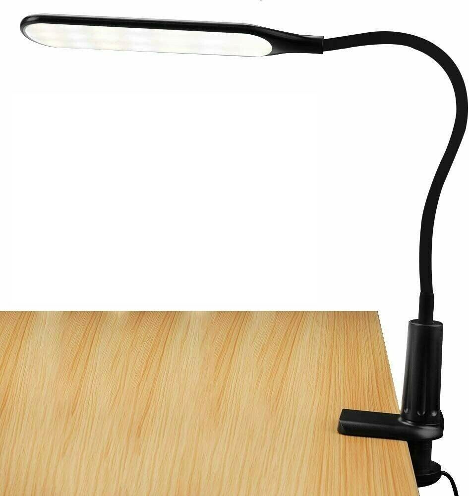 Powcan Desk Lamp Clamp/Clip Led Light Clip-on Lamp Folding Clip Book Lamp 9829