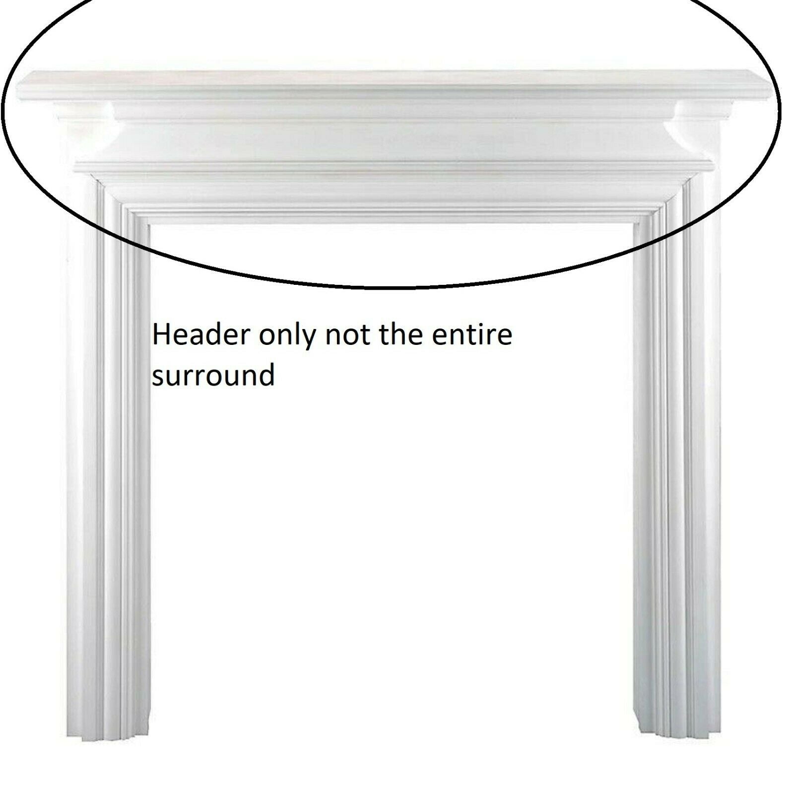 Top part only for Focal Point Regent White Fire surround- no-3971