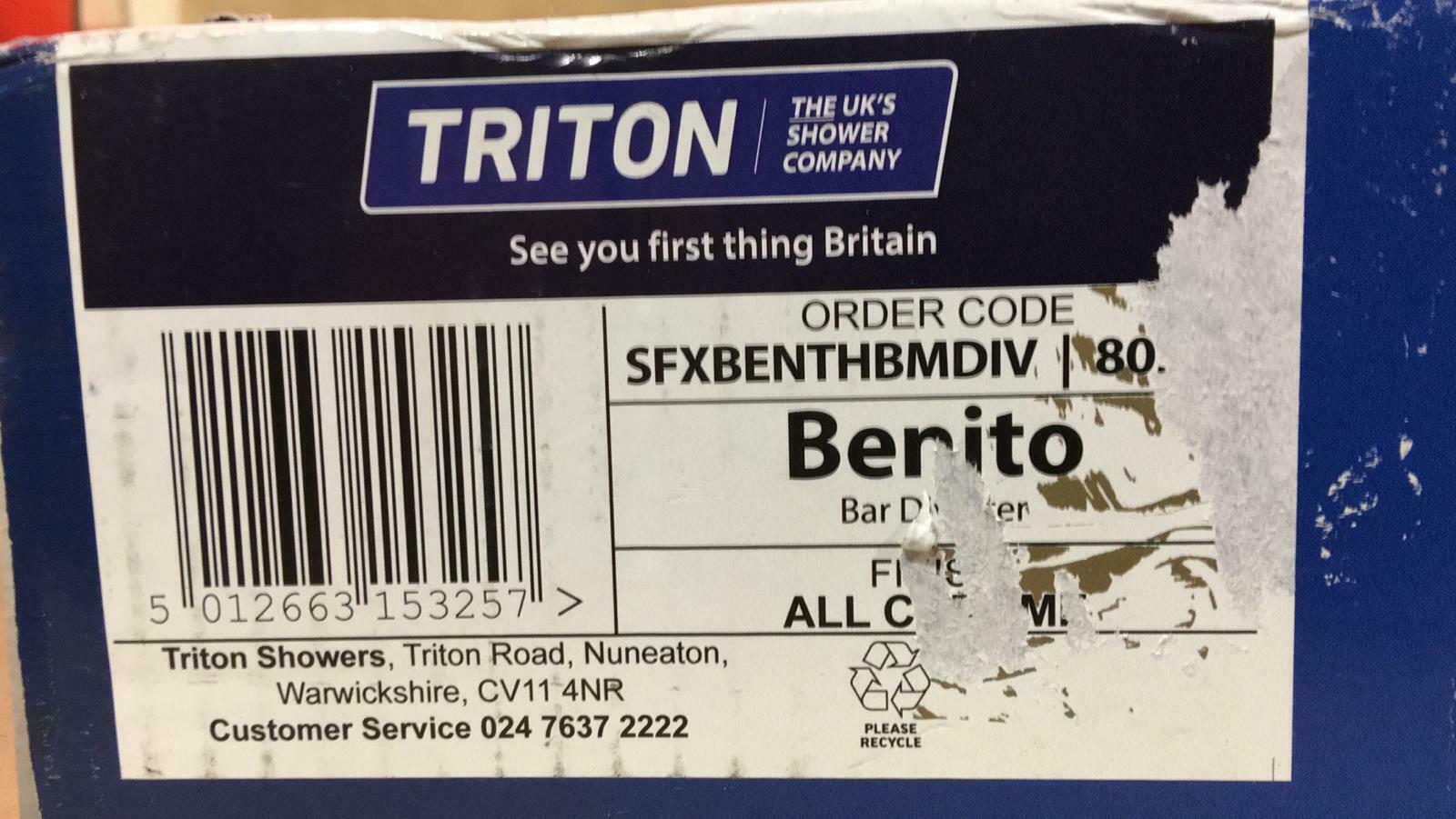 Triton Benito Chrome effect Thermostat temperature control Mixer Shower 3257