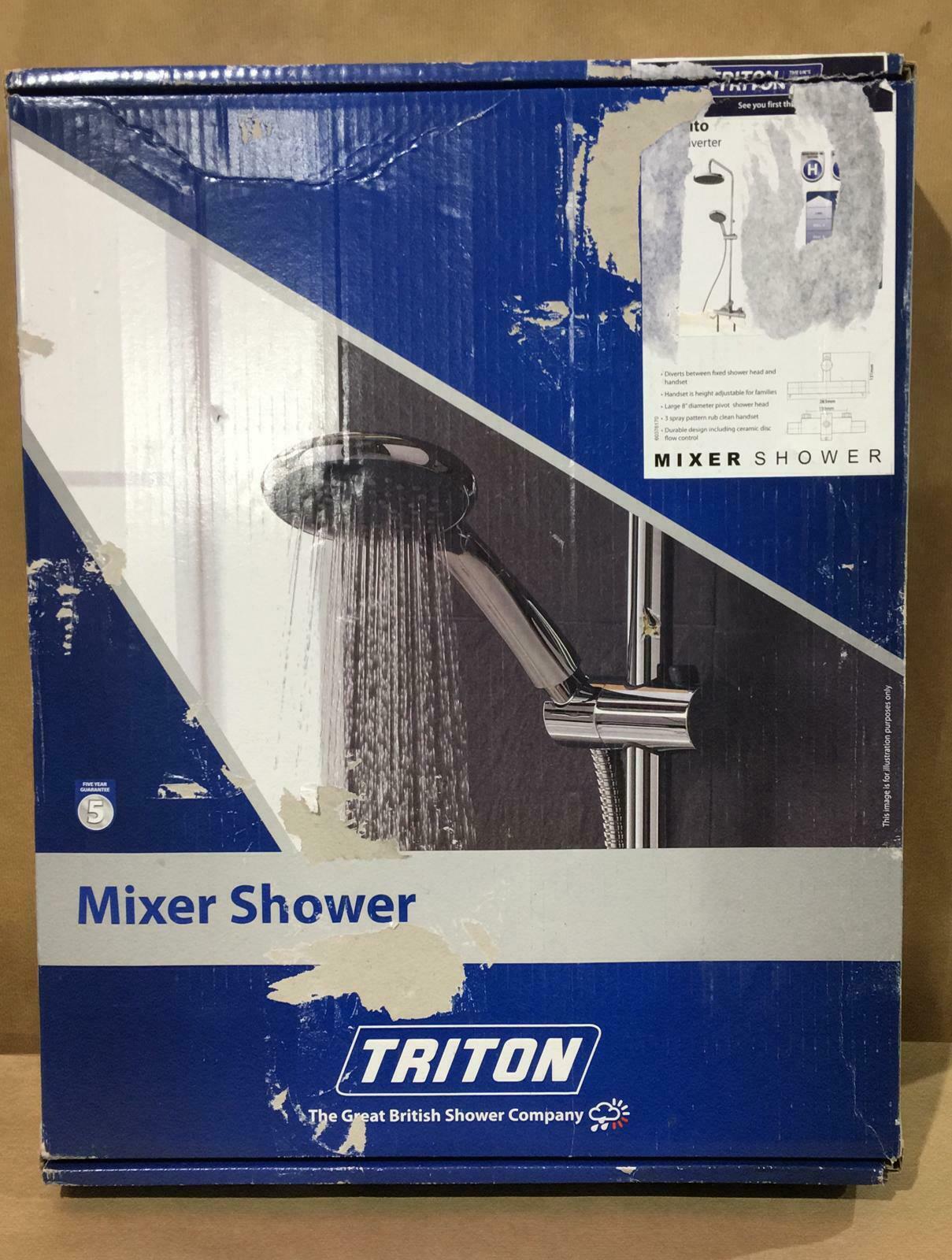 Triton Benito Chrome effect Thermostat temperature control Mixer Shower 3257