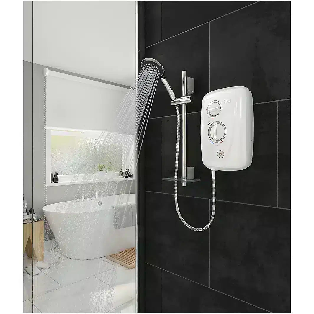 Triton T80 Easi-Fit+ Thermostatic White Electric Shower 8.5kW 0553