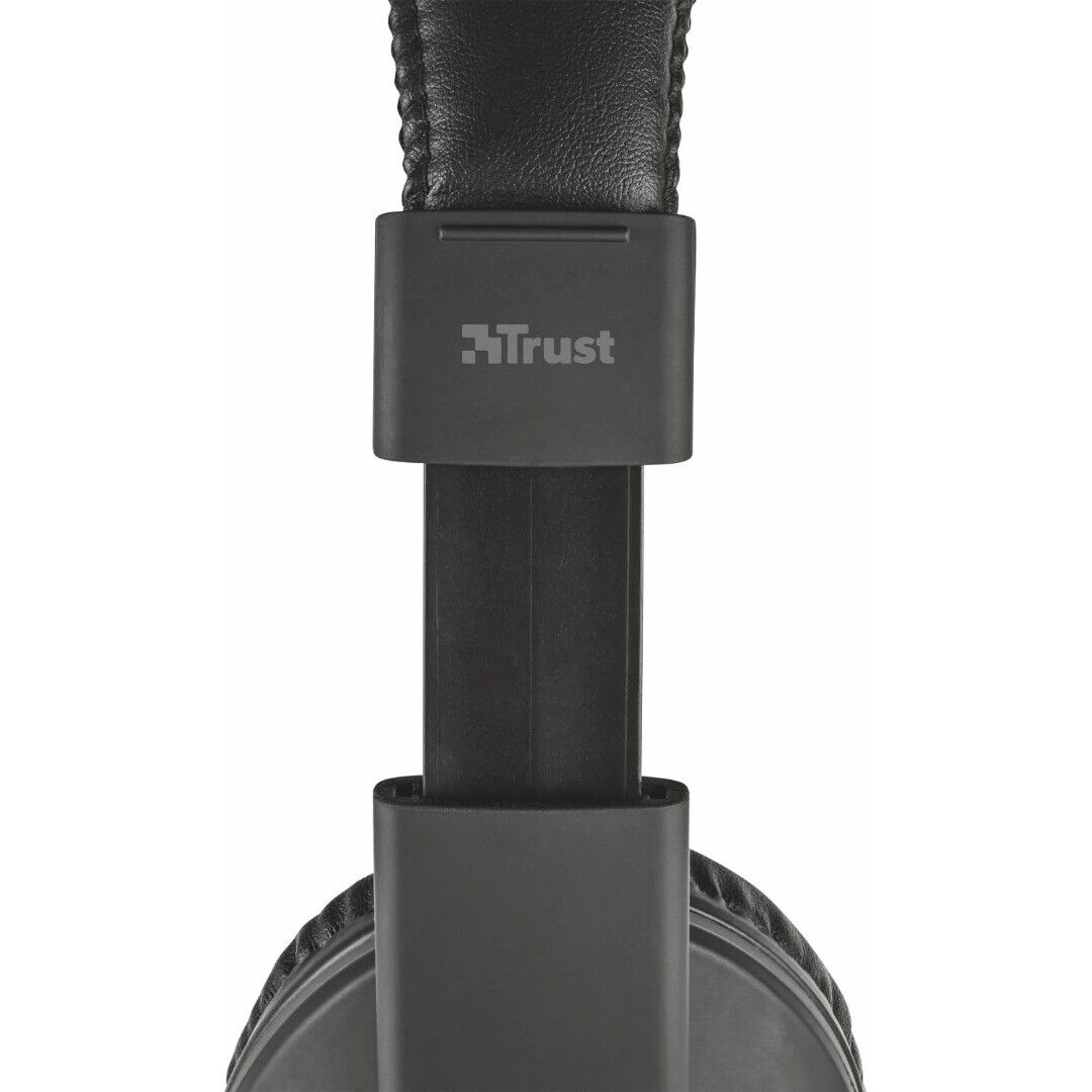 Trust Reno Wired Over Ear Headset for PC / Laptop In Line Volume Control and Microphone Black 6622