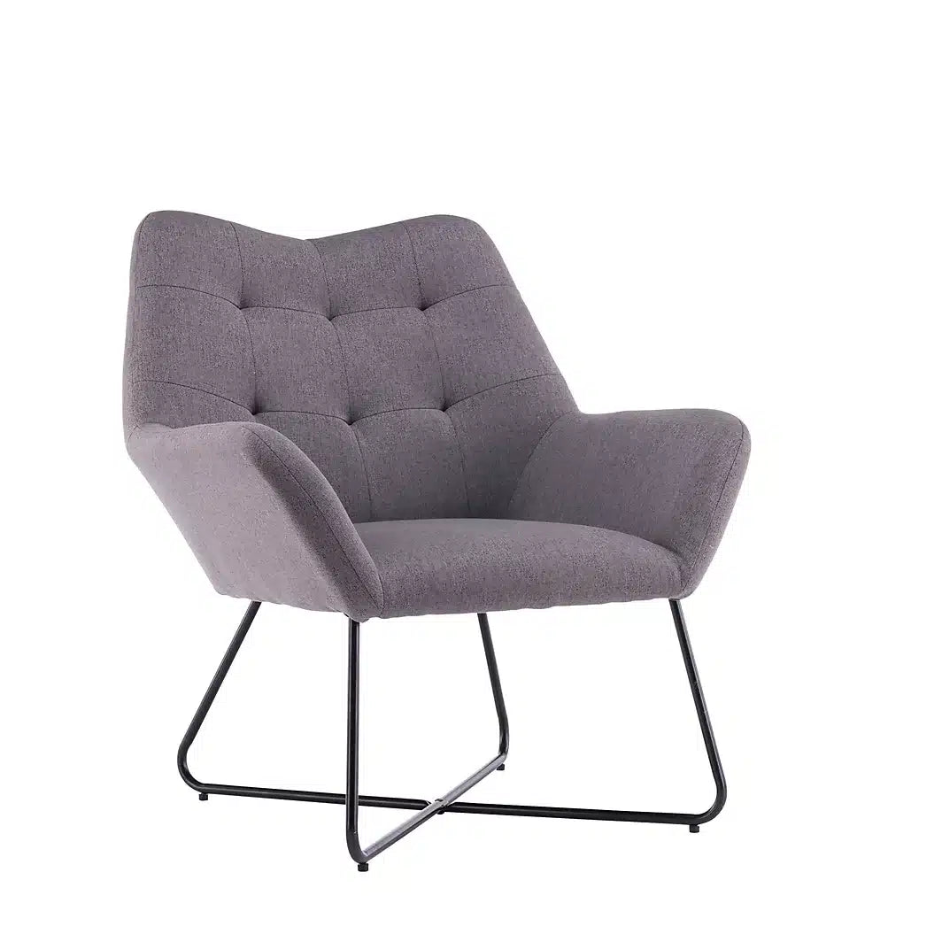 Turio Stone grey Linen effect Chair (H)865mm (W)750mm (D)800mm 5936