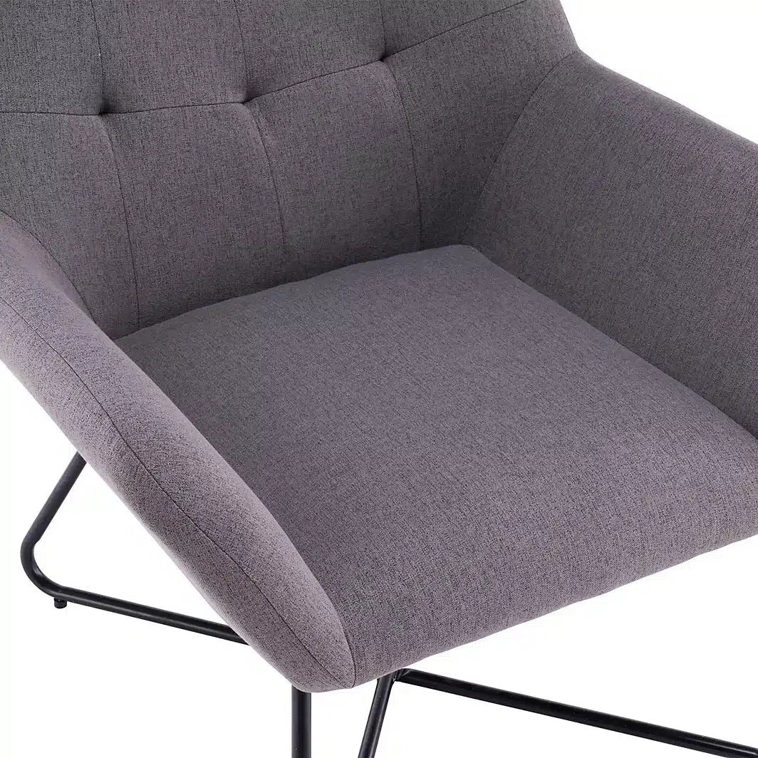 Turio Stone grey Linen effect Chair (H)865mm (W)750mm (D)800mm 5936