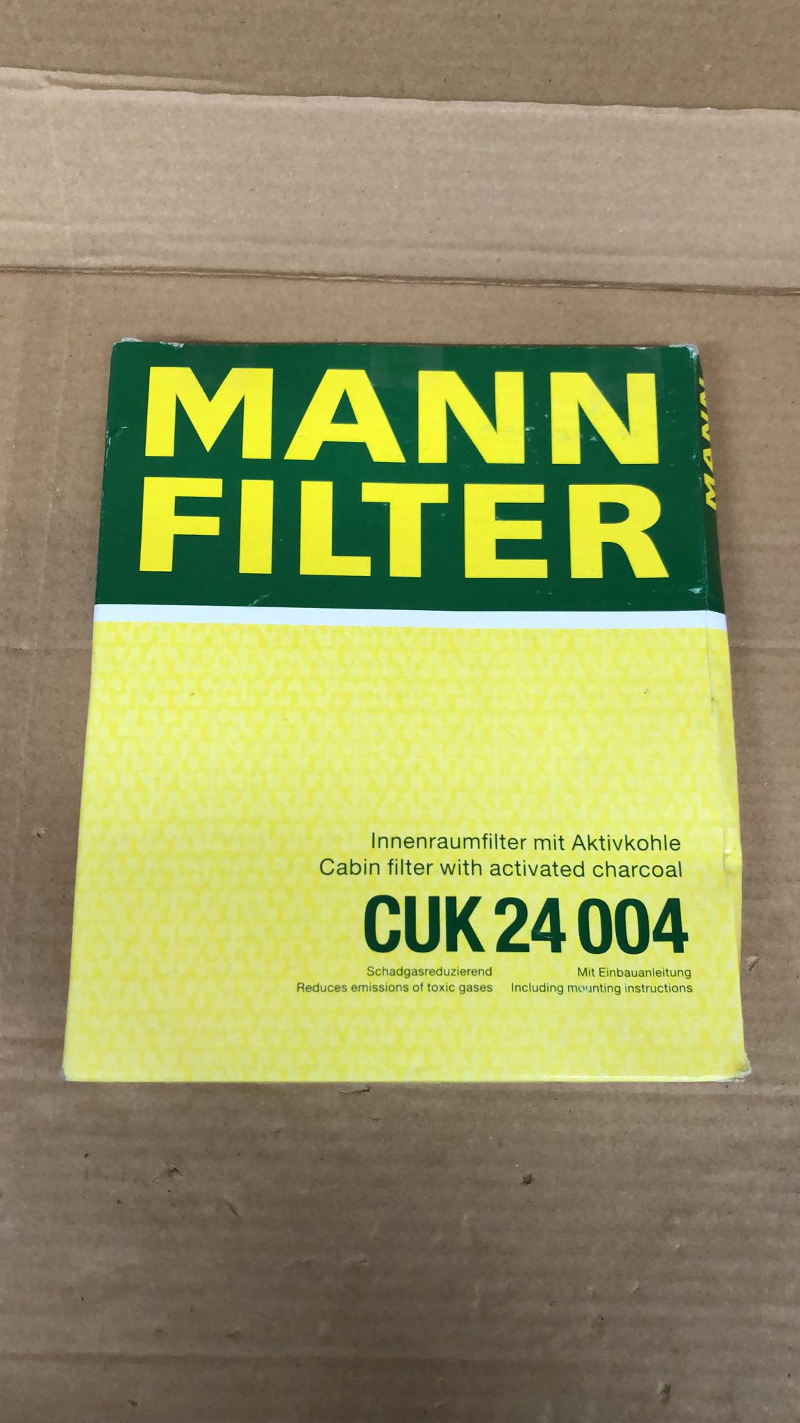 MANN-FILTER CUK 24 004 Cabin Air Filter-6566