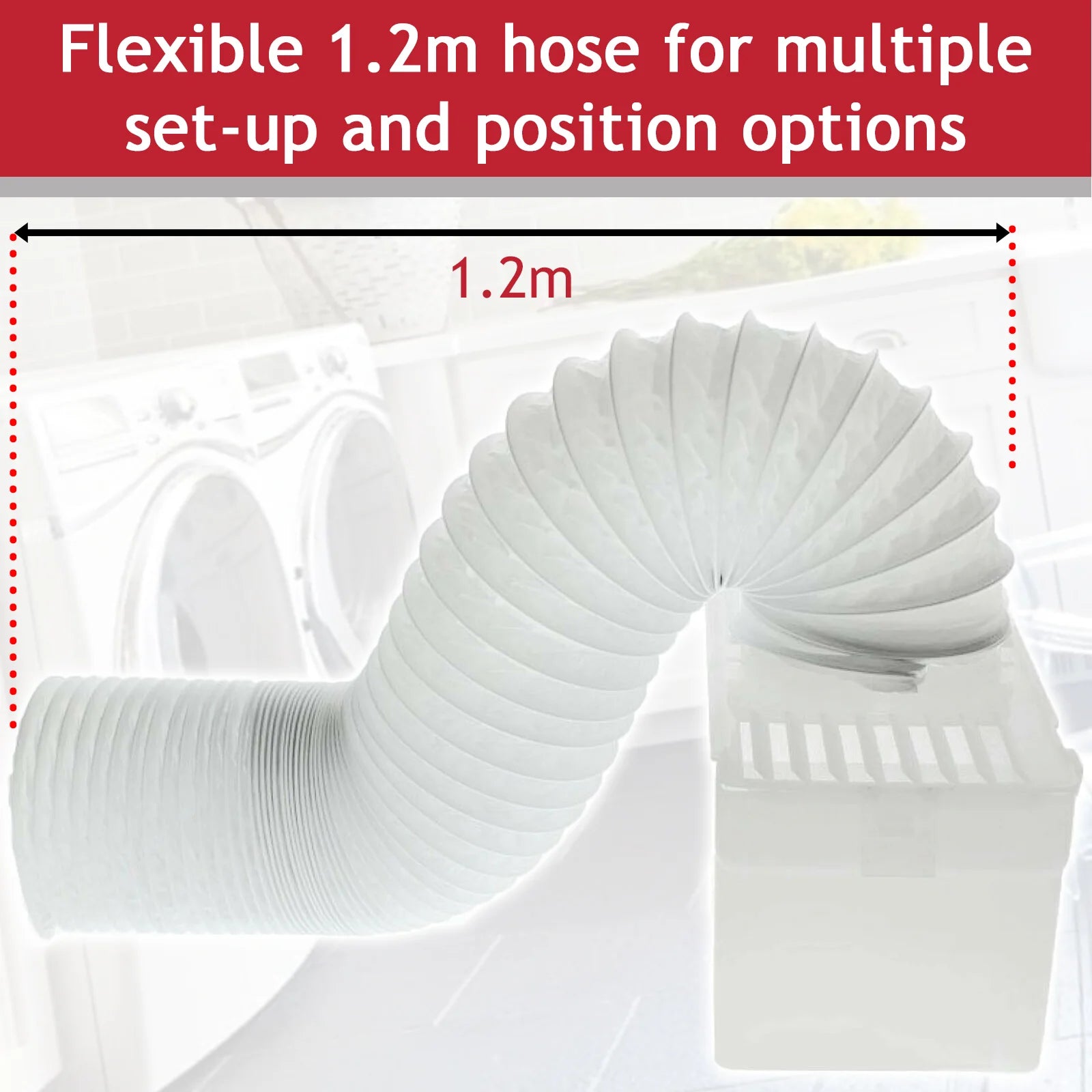 Vent Hose Condenser Kit with 3 x Adaptors for Montpellier Tumble Dryer (1.2m) 0290