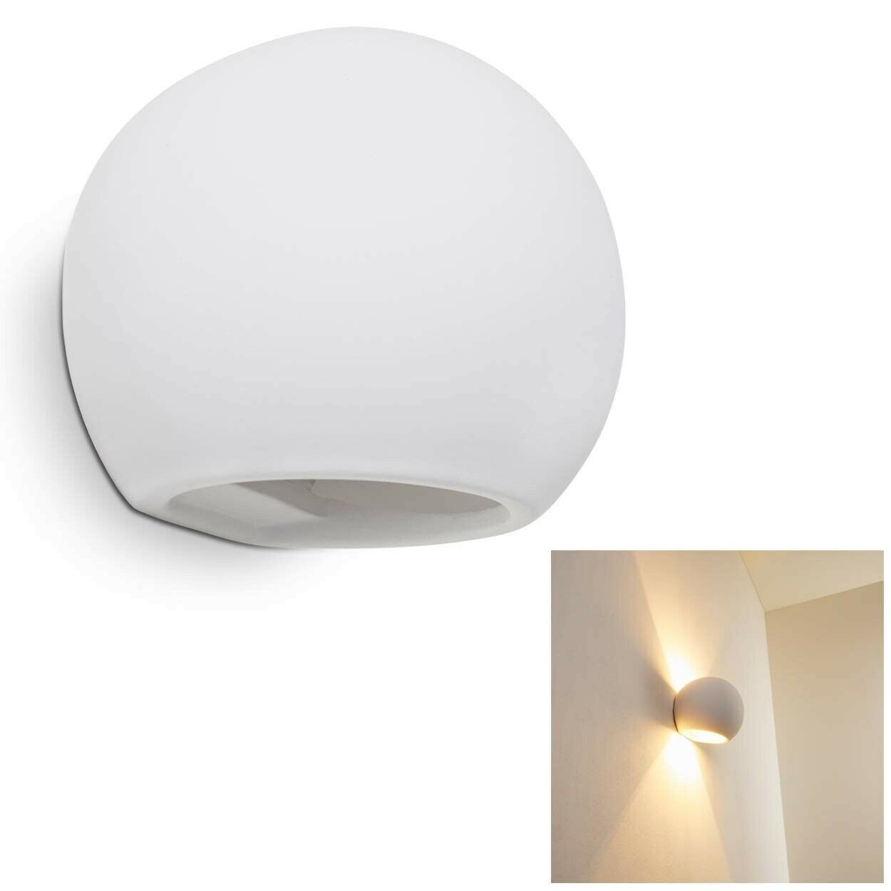 Wall lamp Flot, Light Effect, Round Design, choice of LED Bulbs, DEFECT No6522