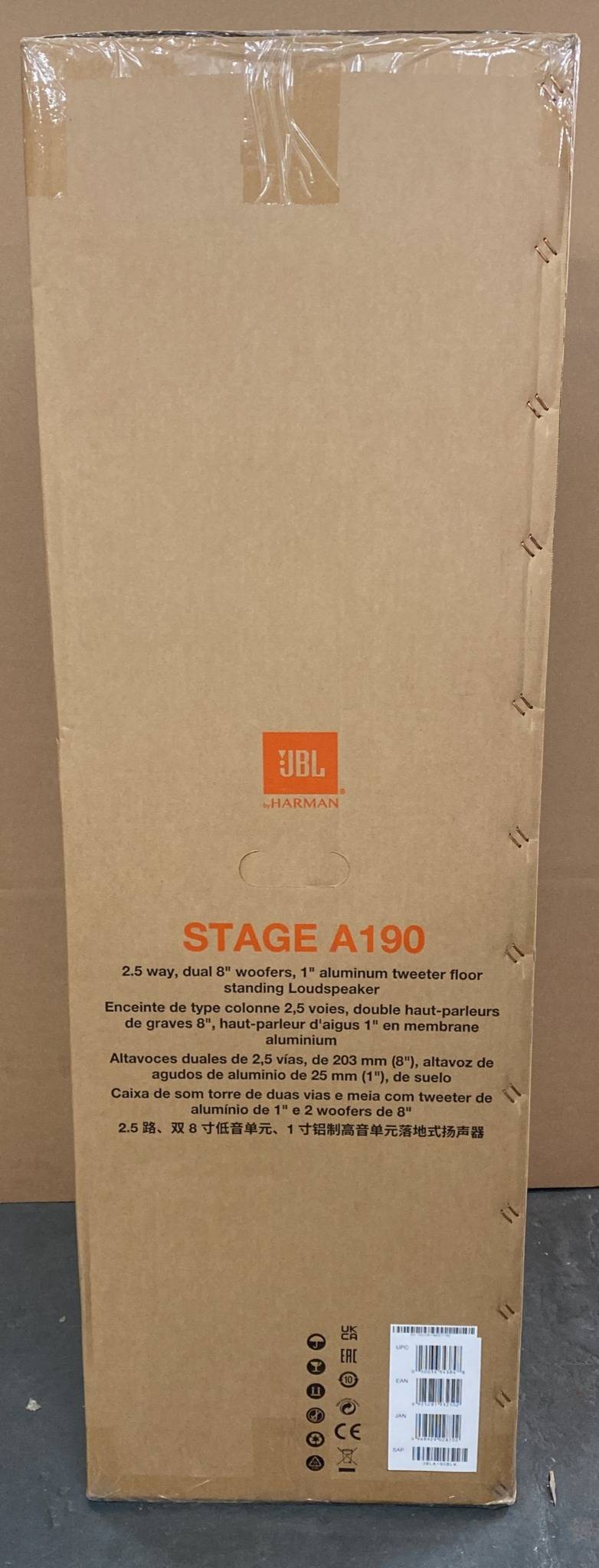 JBL STAGE A190 Floorstanding Loudspeaker (Black, Pair) 0BLK
