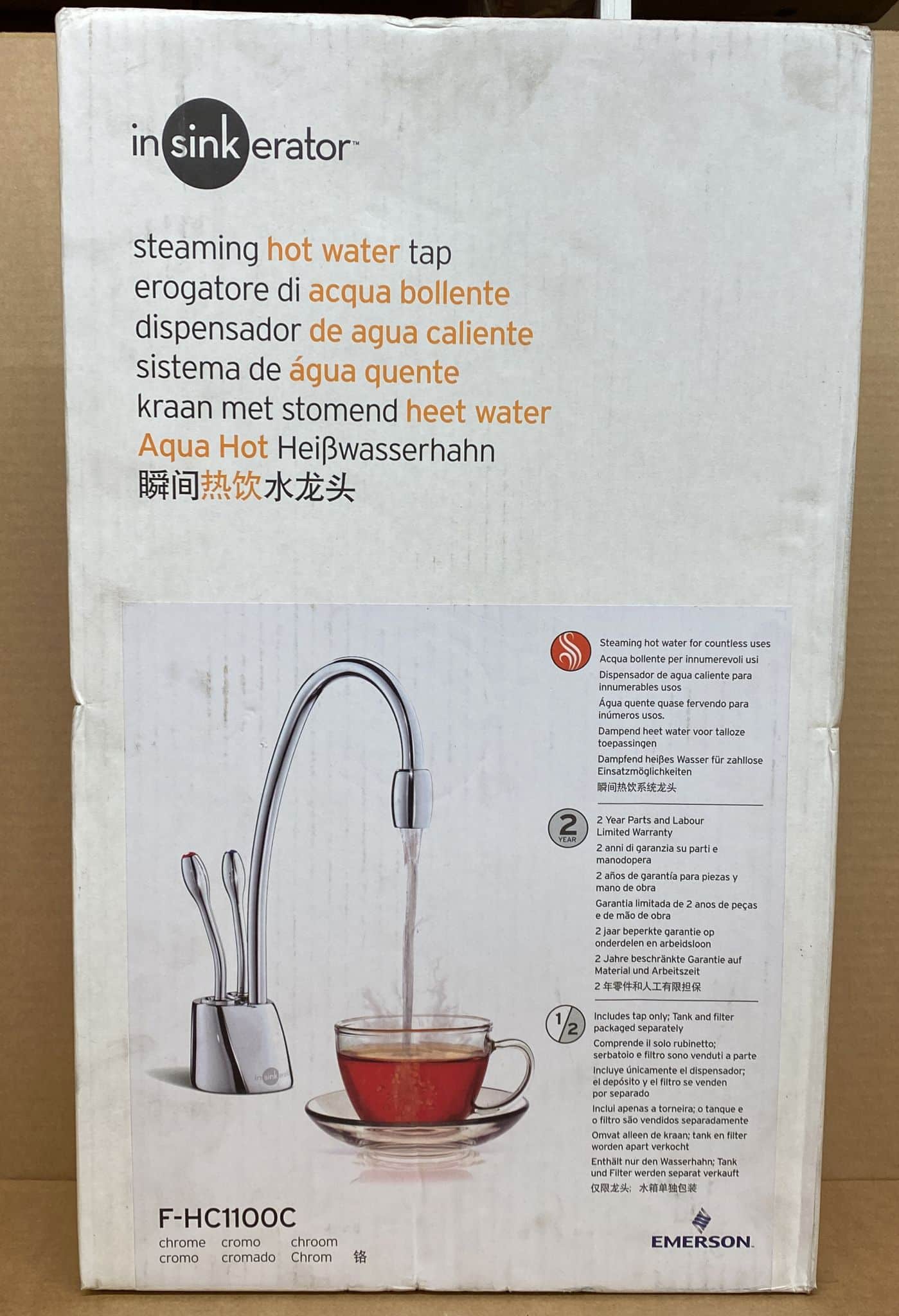 InSinkErator Chrome effect Filtered hot & cold water tap only (no tank) HC1100 - 1383